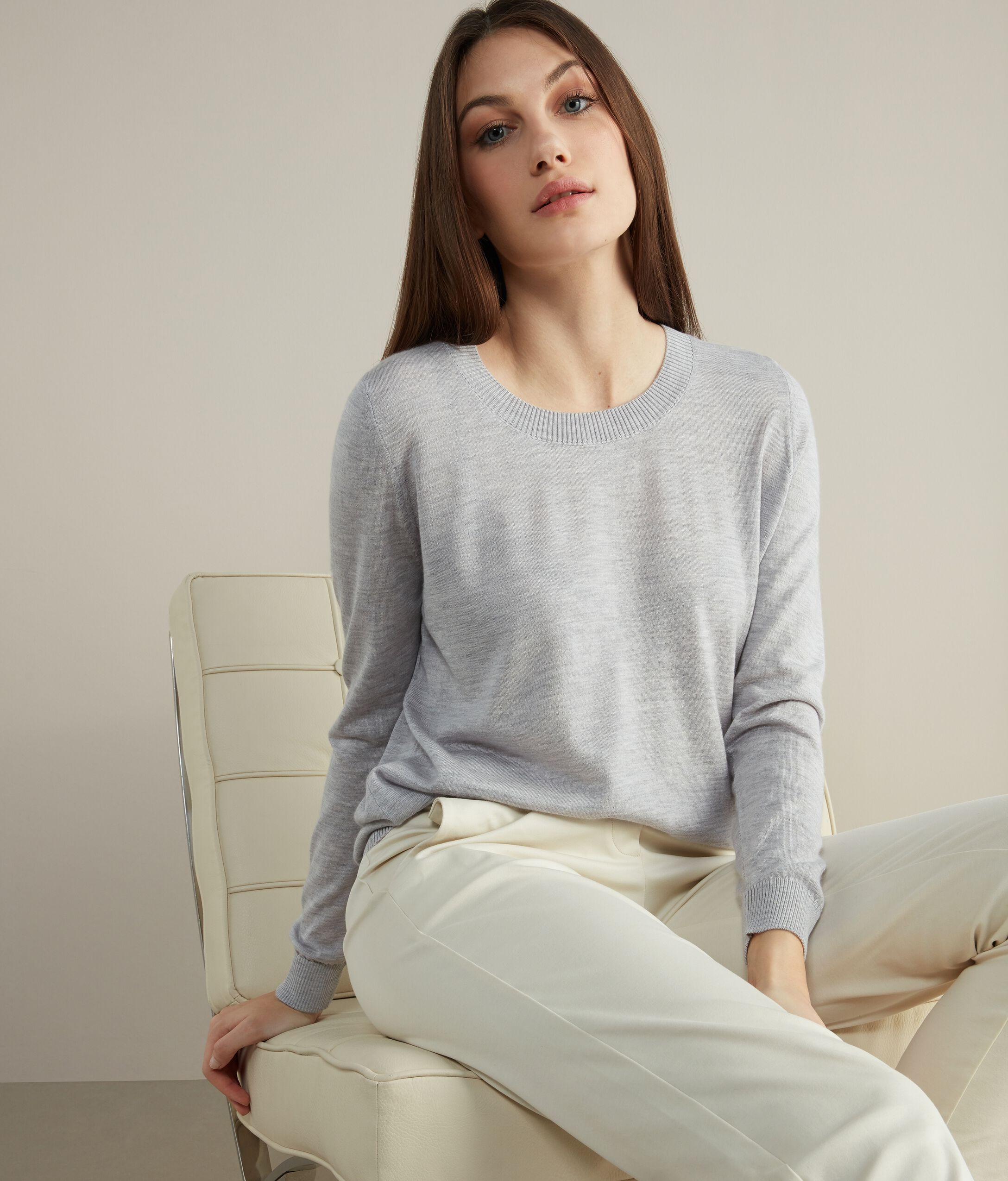Maglia Girocollo in Cashmere Ultrafine