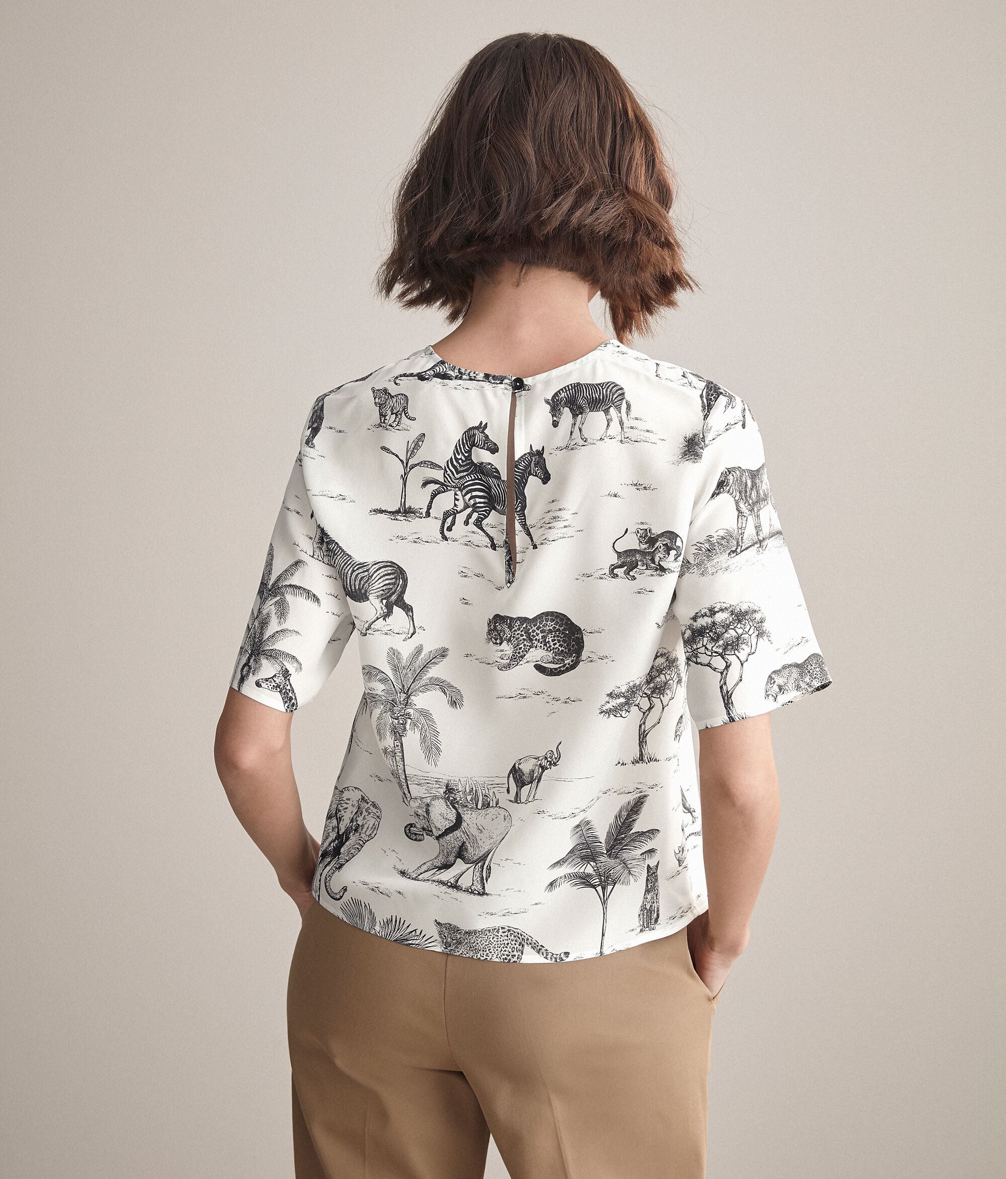 T-shirt z jedwabiu