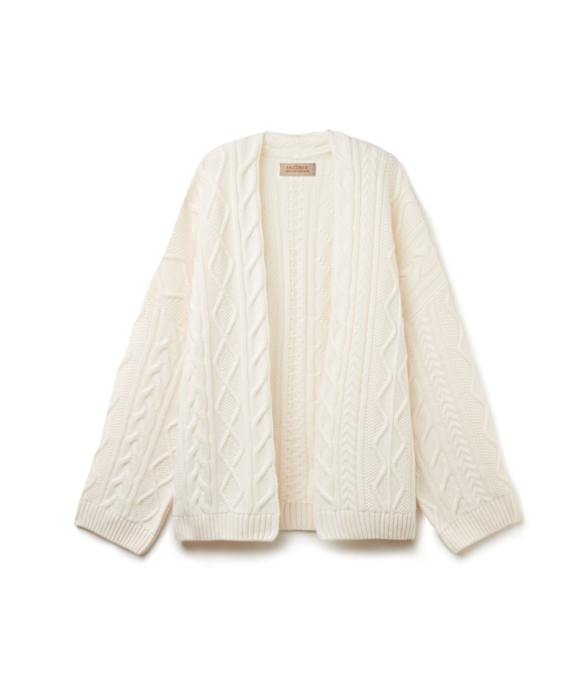 Cappa con Trama a Trecce Diverse in Cashmere