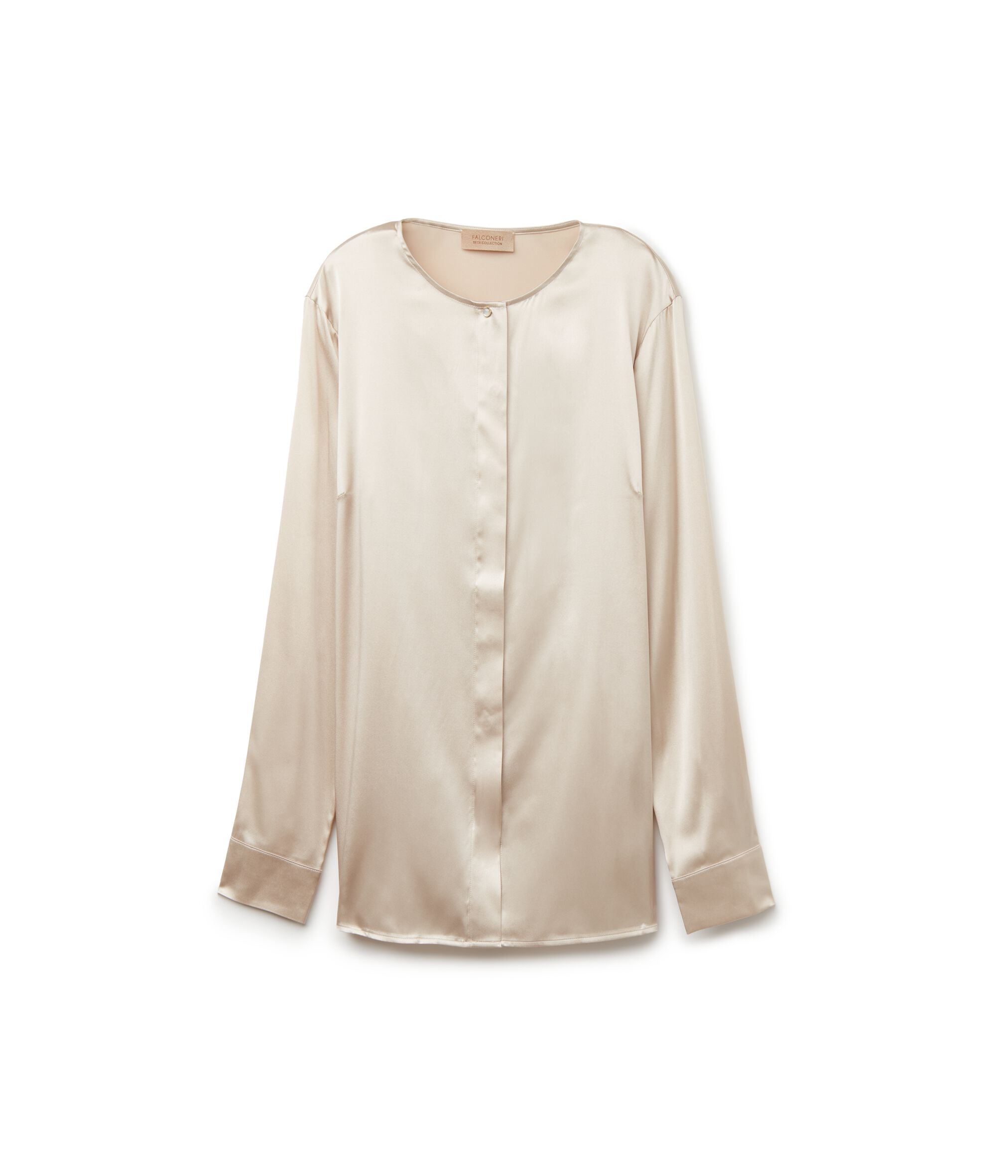 Camicia Girocollo in Raso di Seta
