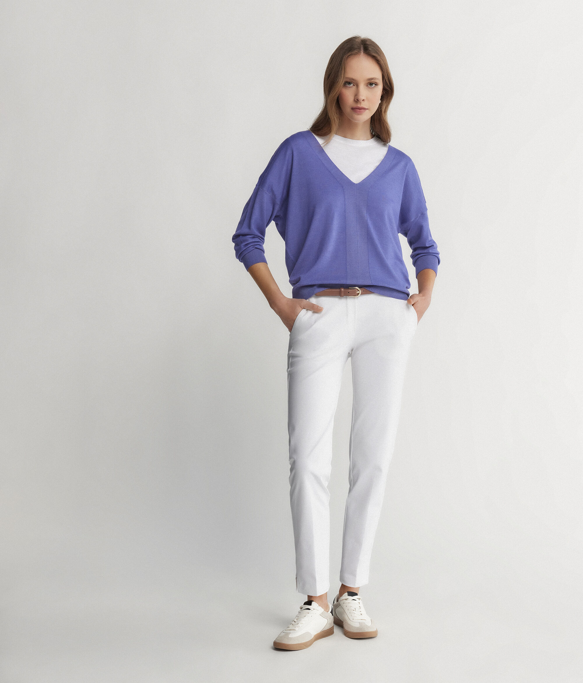 Maglia Scollo V in Cashmere Ultrafine