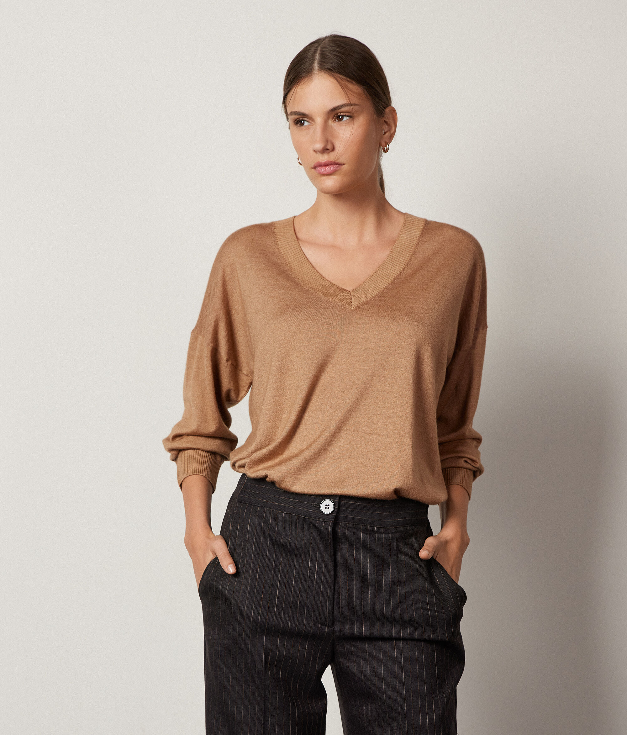 Maglia Scollo a V in Cashmere Ultrafine