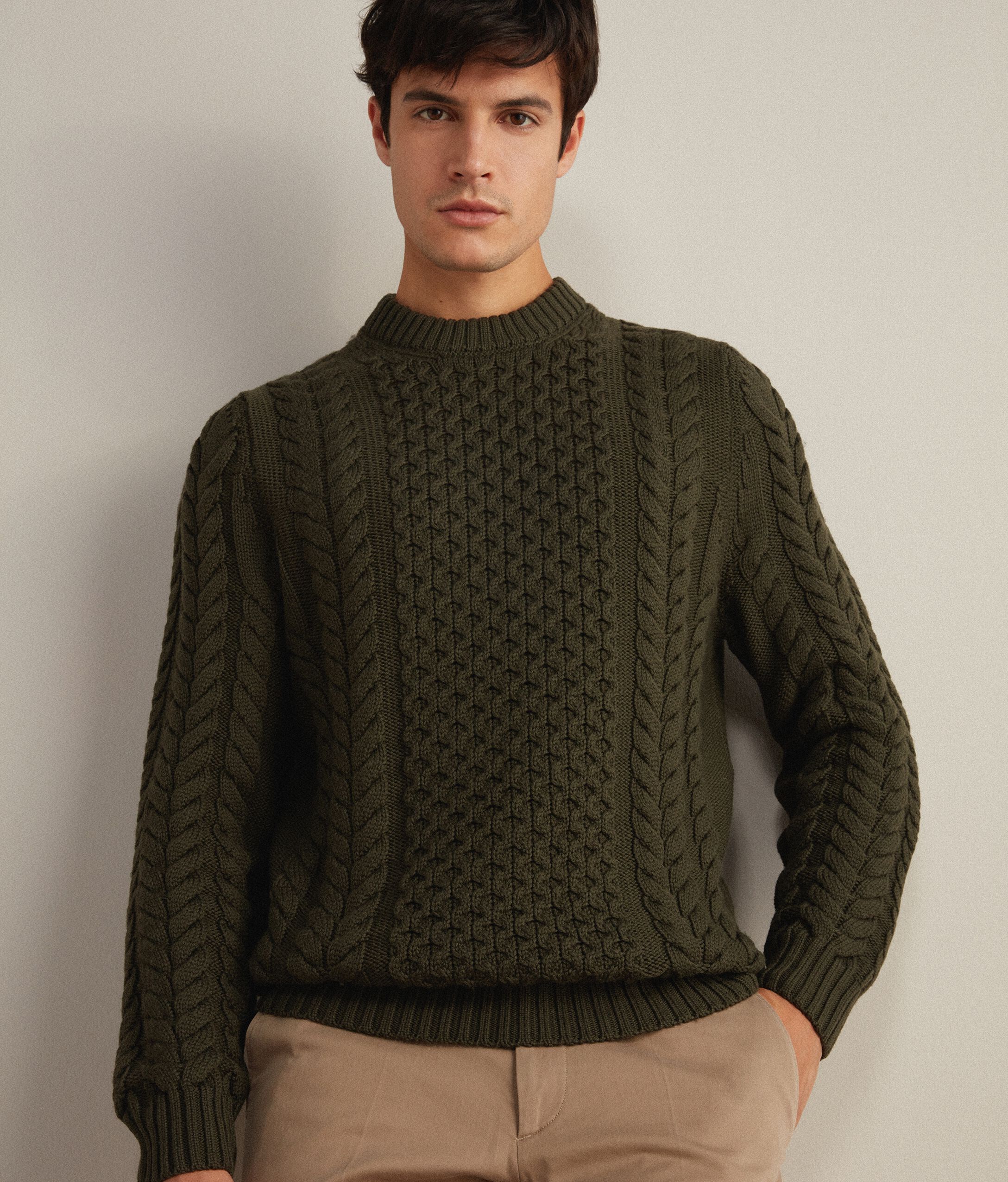 Maglia a Lupetto Fisherman con Trecce