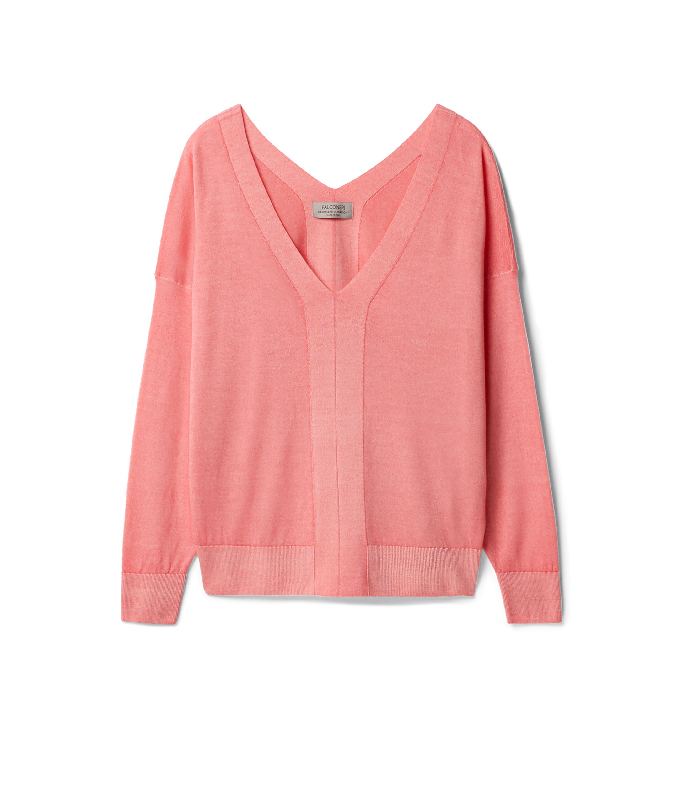 Maglia Scollo V Oversize in Cashmere Ultrafine