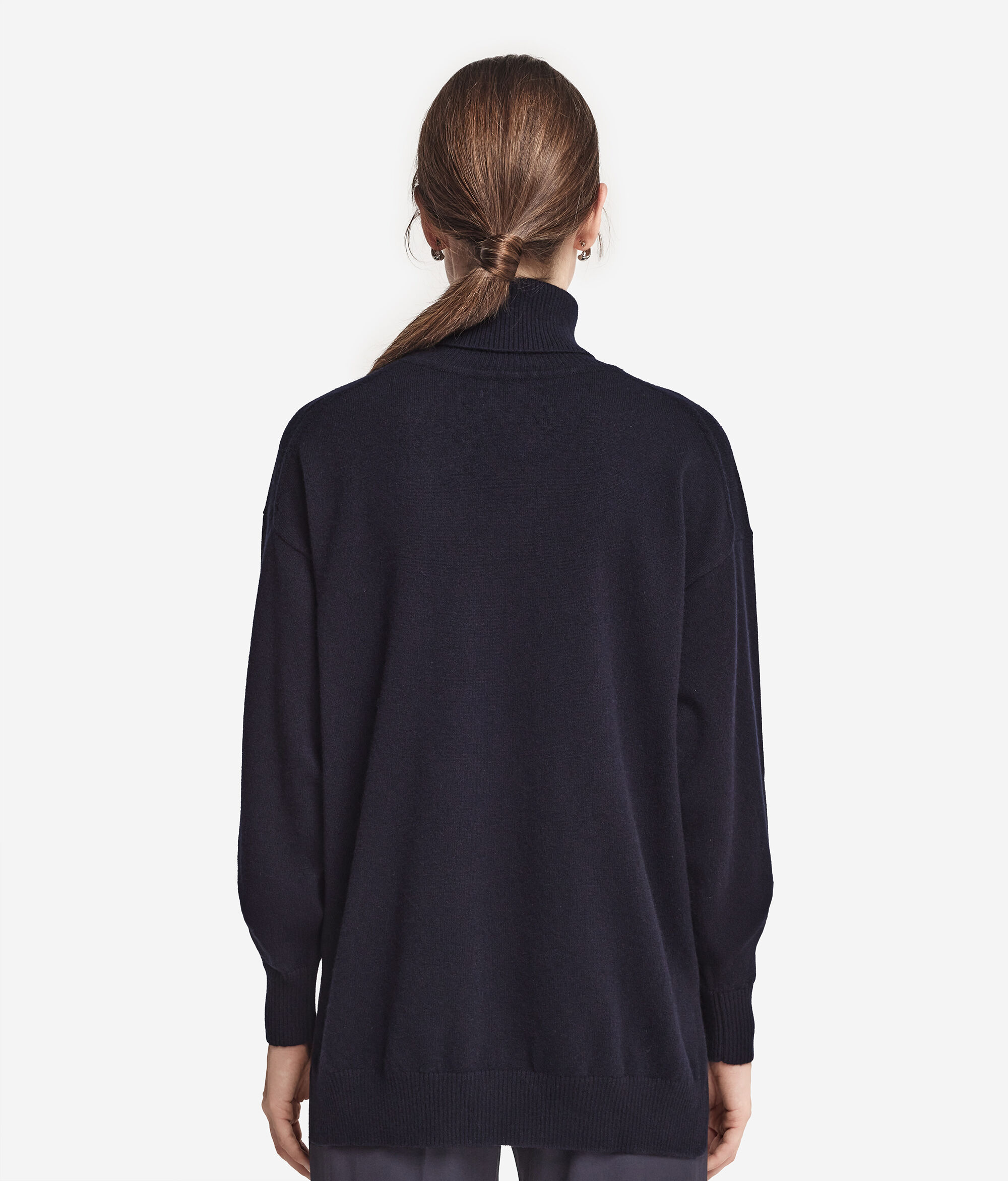 Rollkragenpullover aus Kaschmir Ultrasoft mit Schlitzen