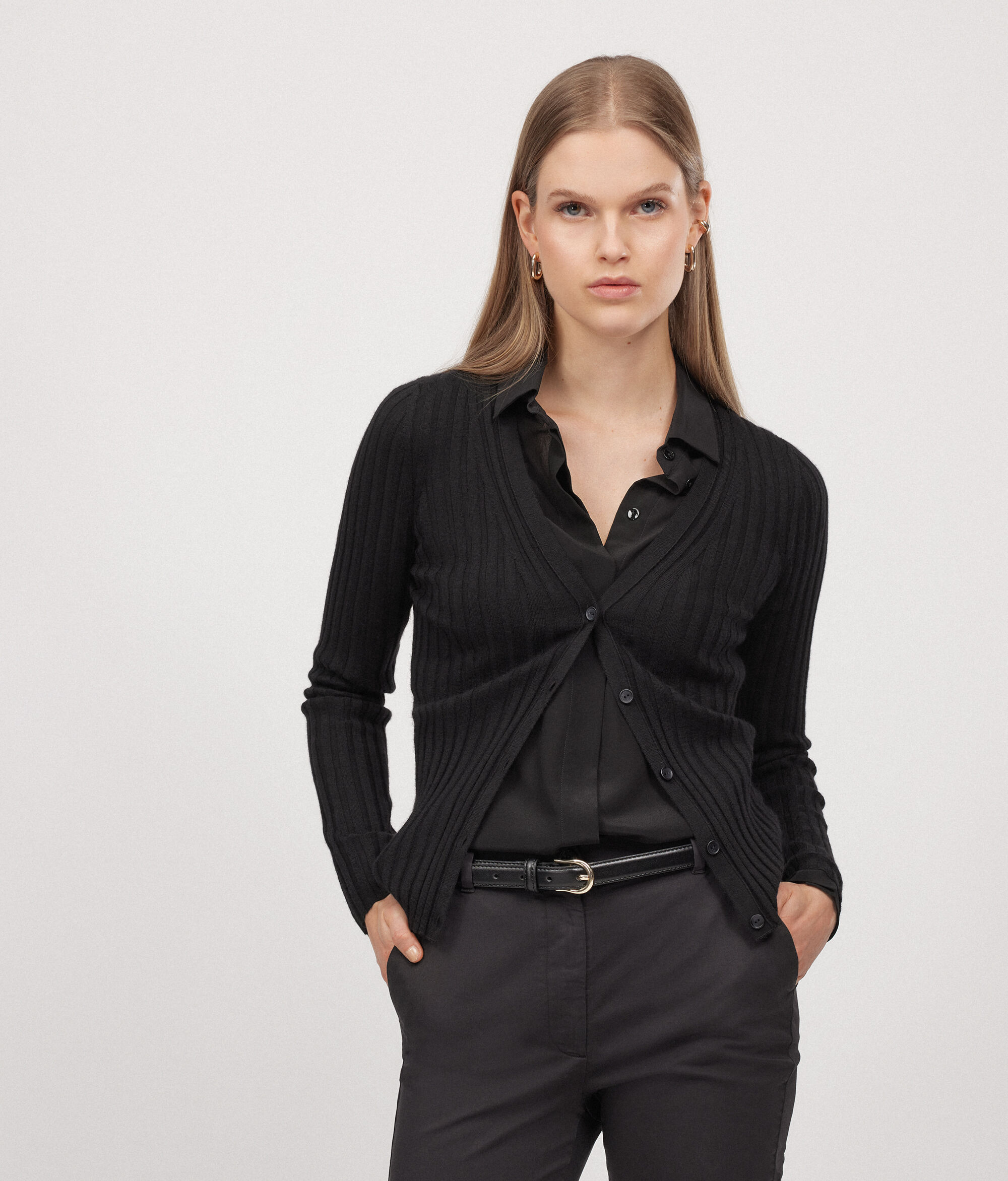 Golfino in Cashmere Ultrafine a costine