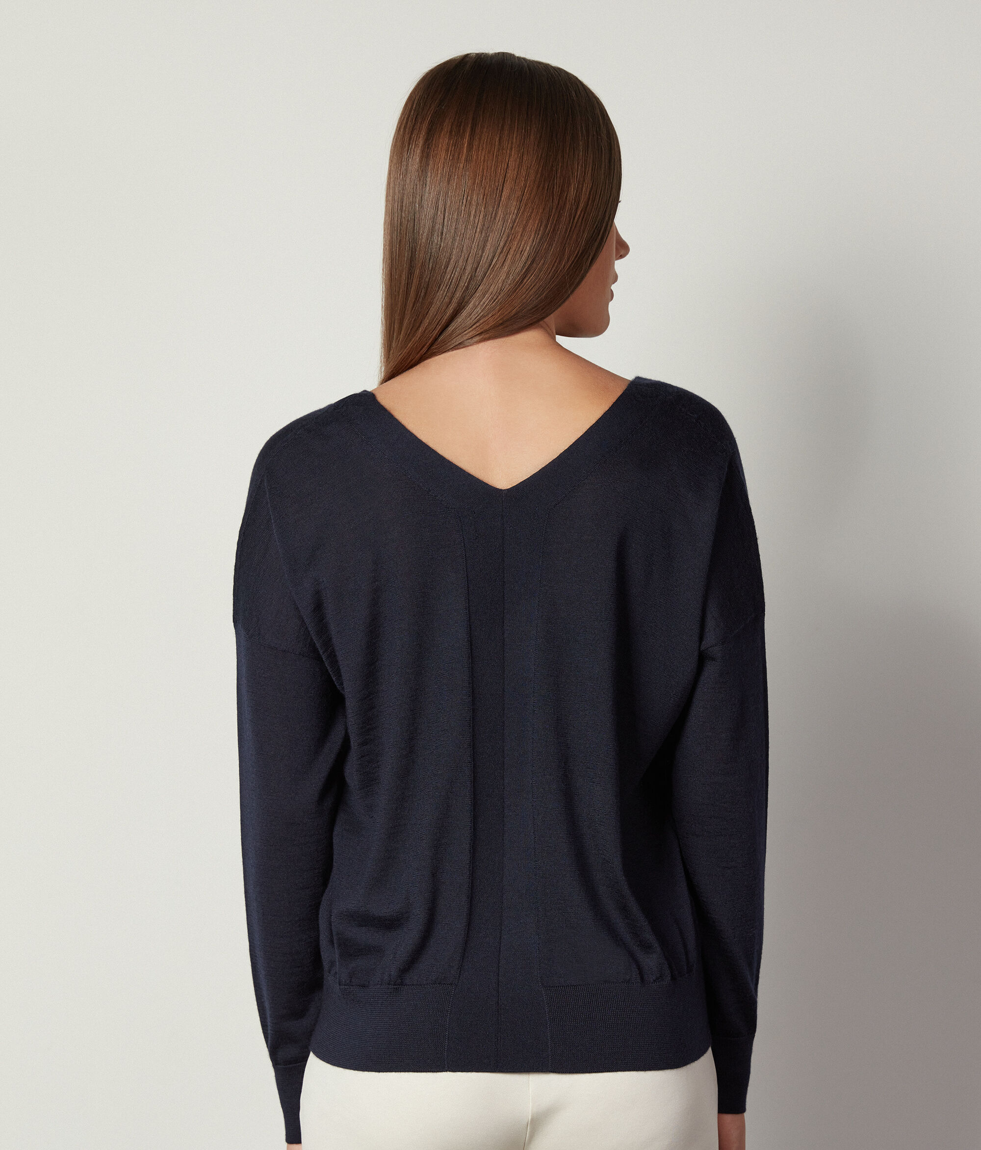 Pullover mit V-Ausschnitt aus Kaschmir Ultrafine
