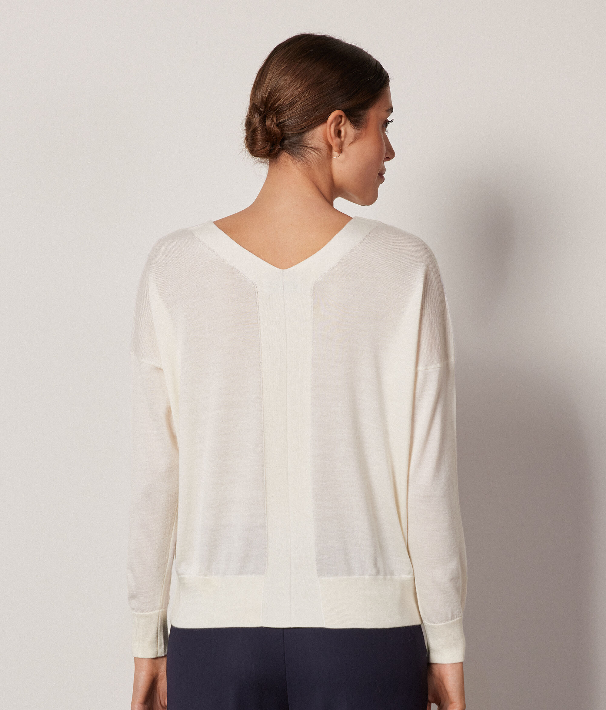 Pullover mit V-Ausschnitt aus Kaschmir Ultrafine