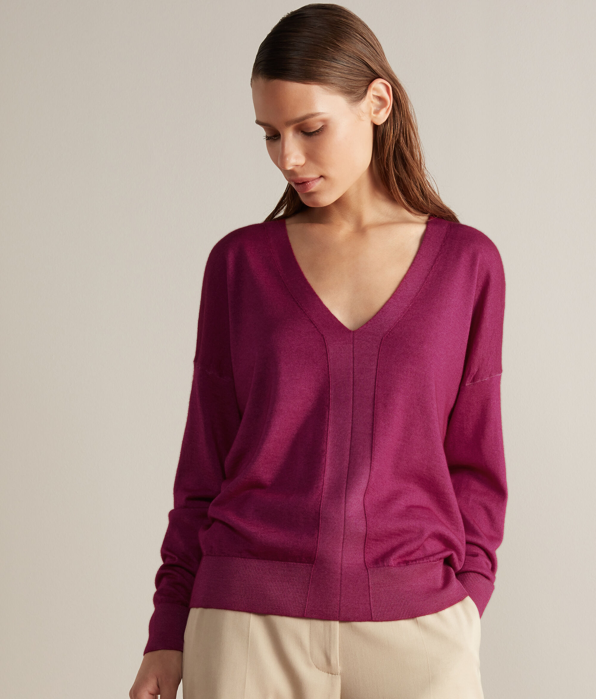 Maglia Scollo V in Cashmere Ultrafine