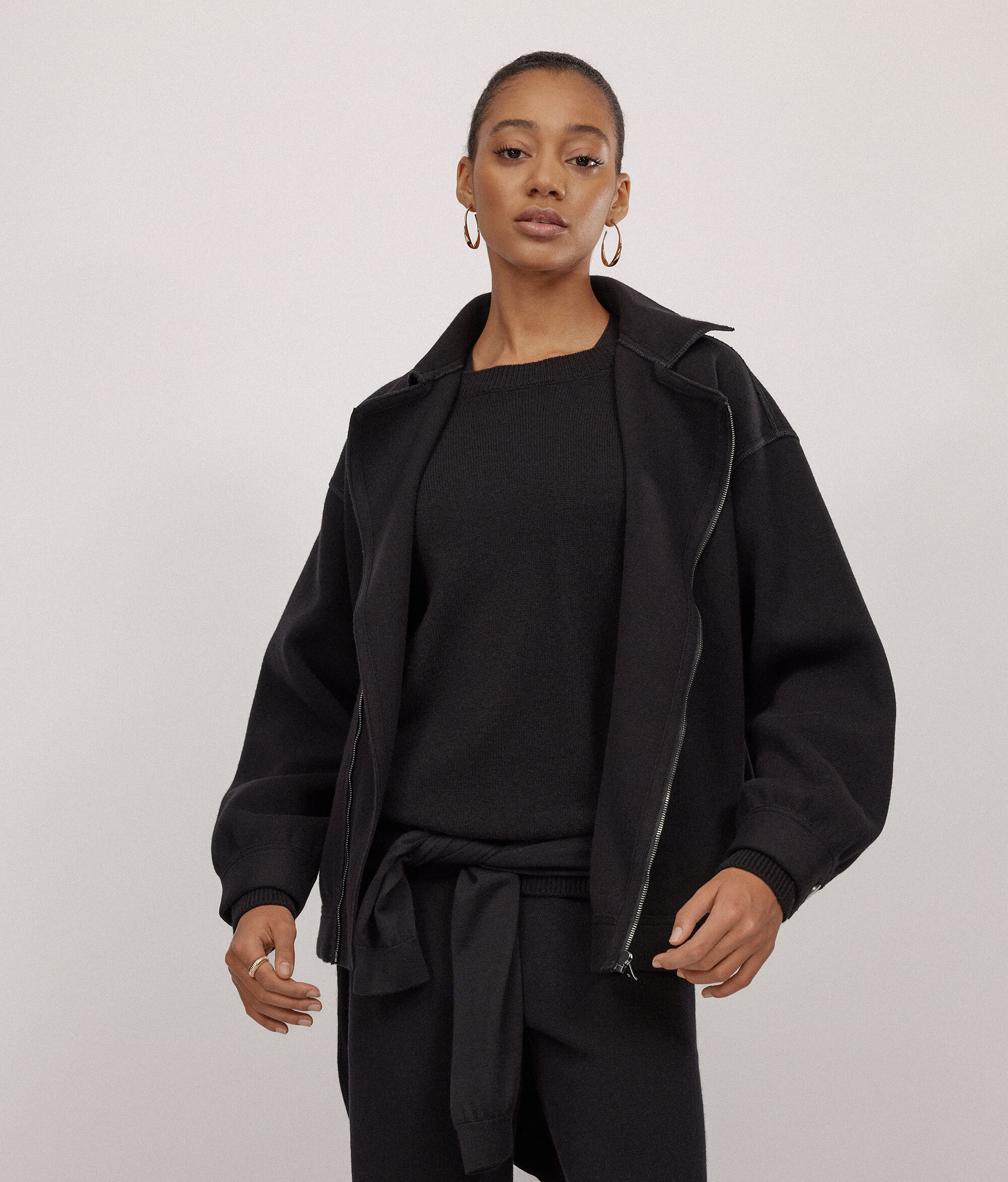 カシミヤ バイカージャケット