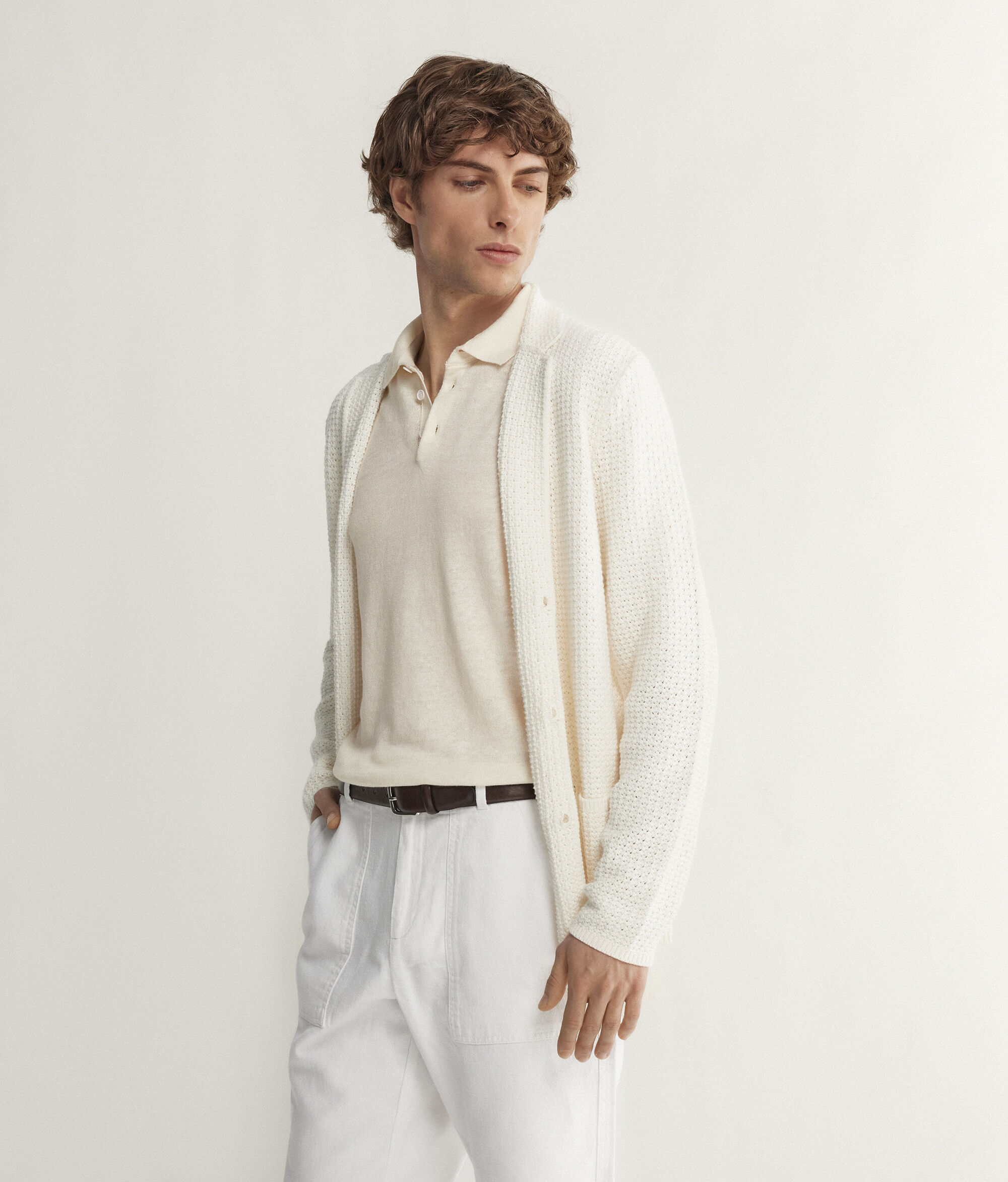 Polo Maniche Corte in Lino Cotone