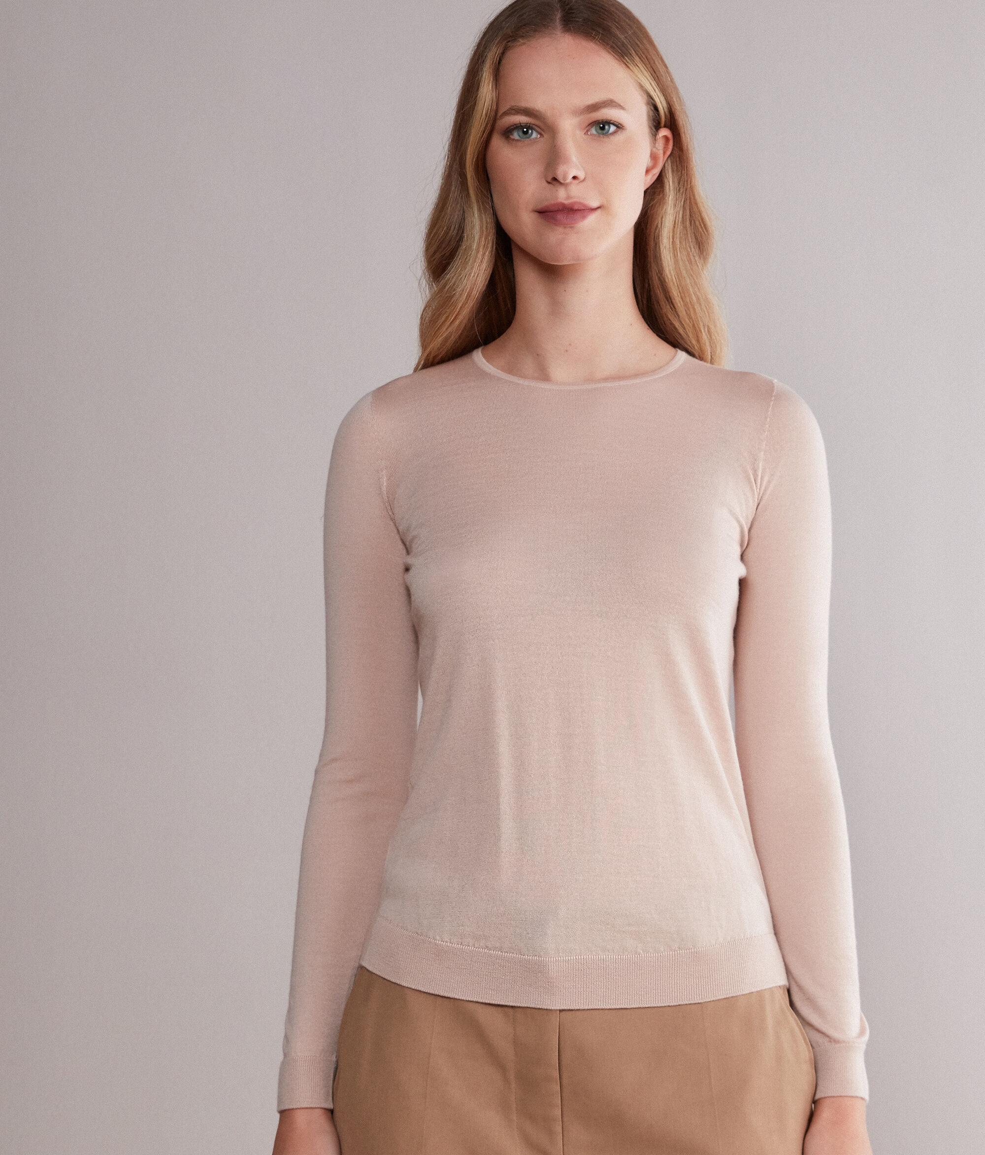 Round-Neck Ultrafine Cashmere Jumper