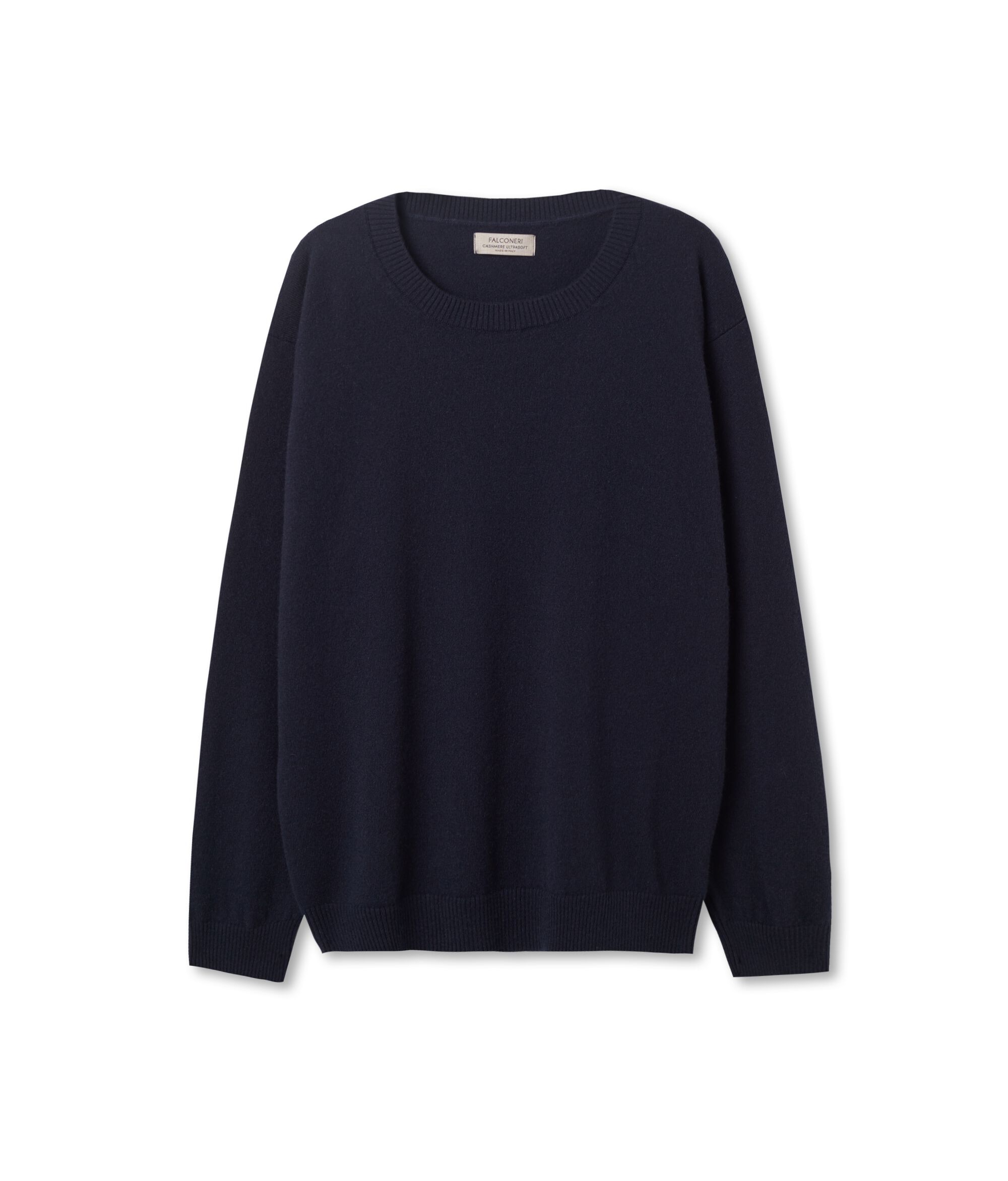 Pullover mit U-Boot-Ausschnitt aus Kaschmir Ultrasoft Colore Marineblau