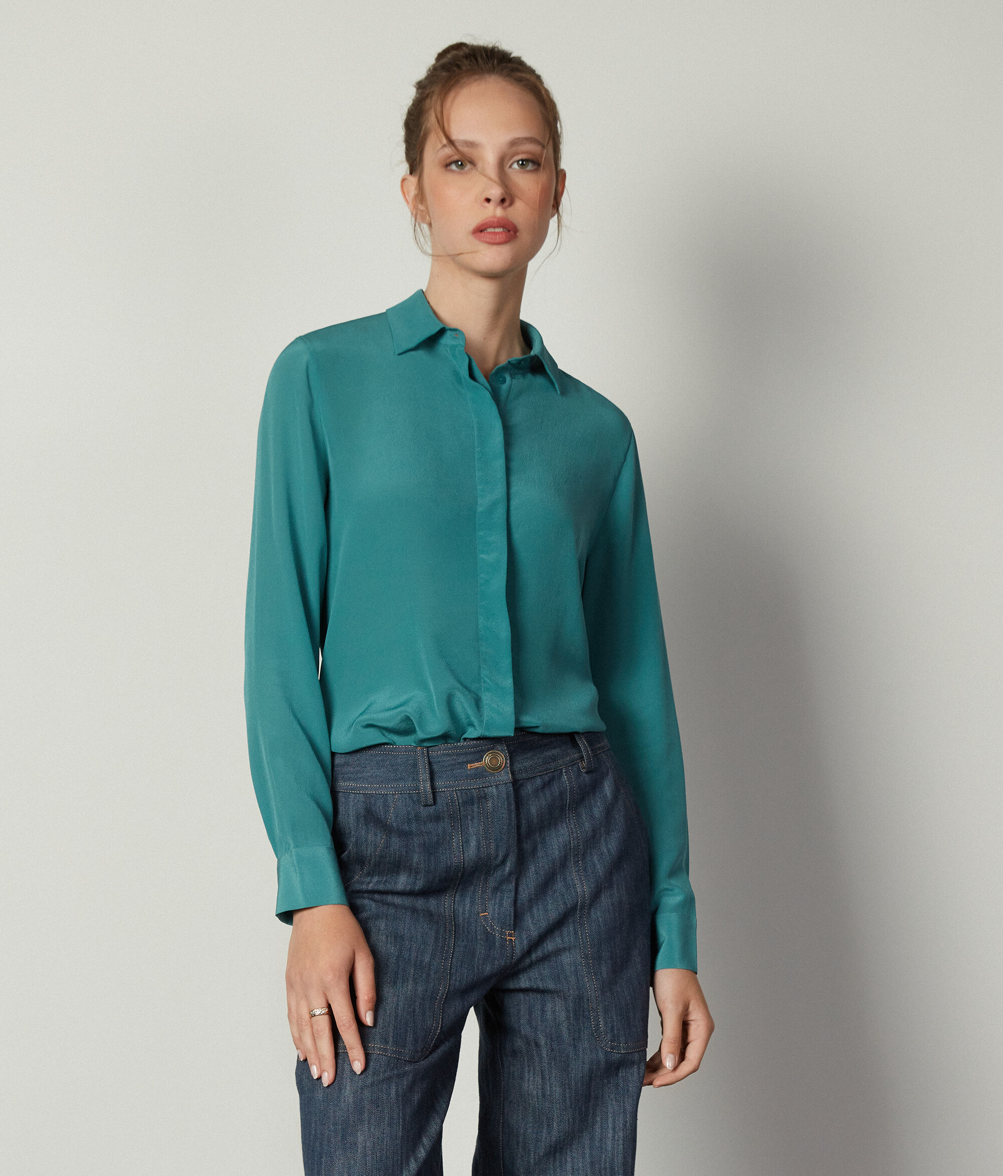 Camicia in Seta con Colletto