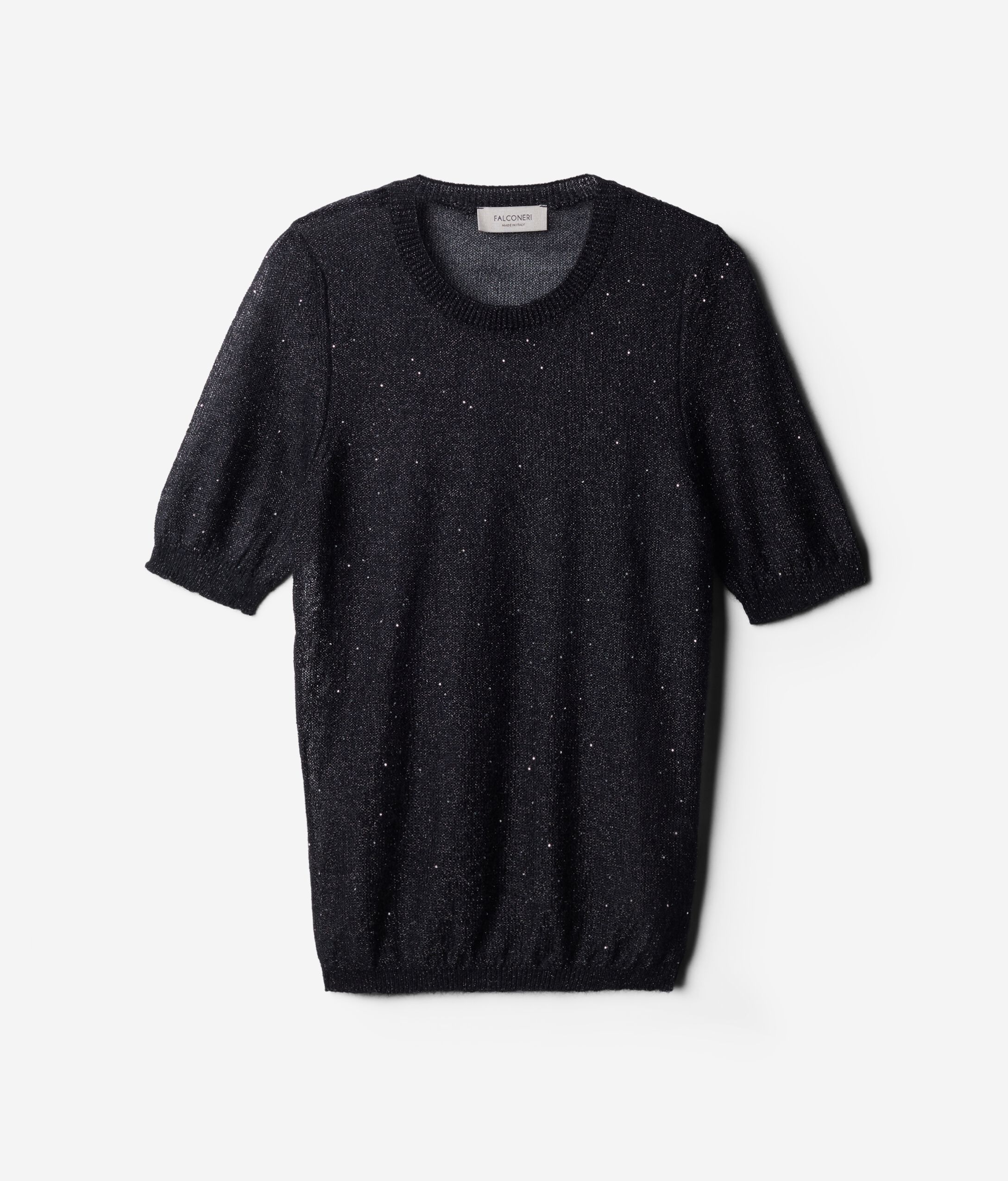 Pull à Col Rond et Micro Paillettes