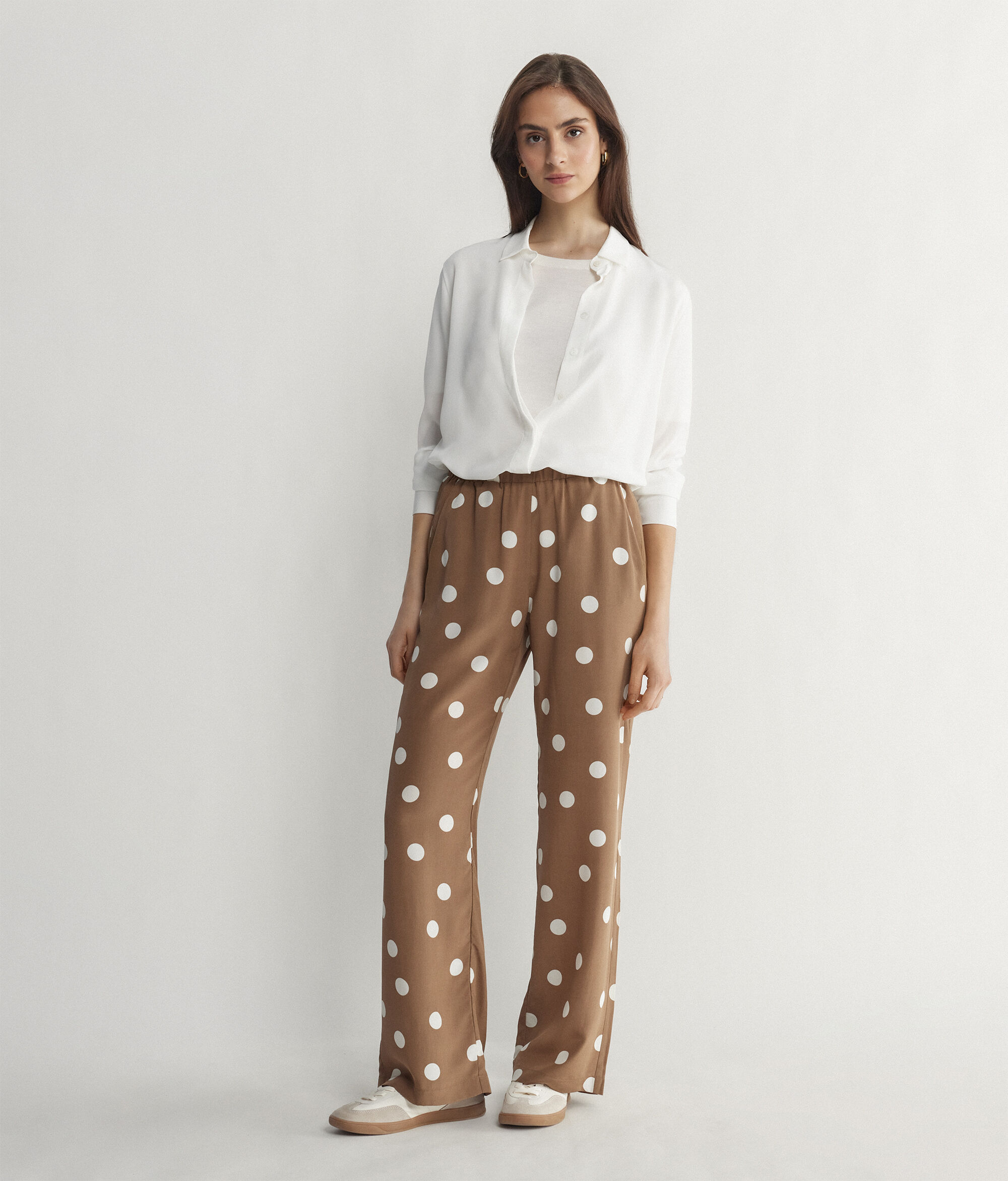 Pantalone Palazzo Seta Stampata