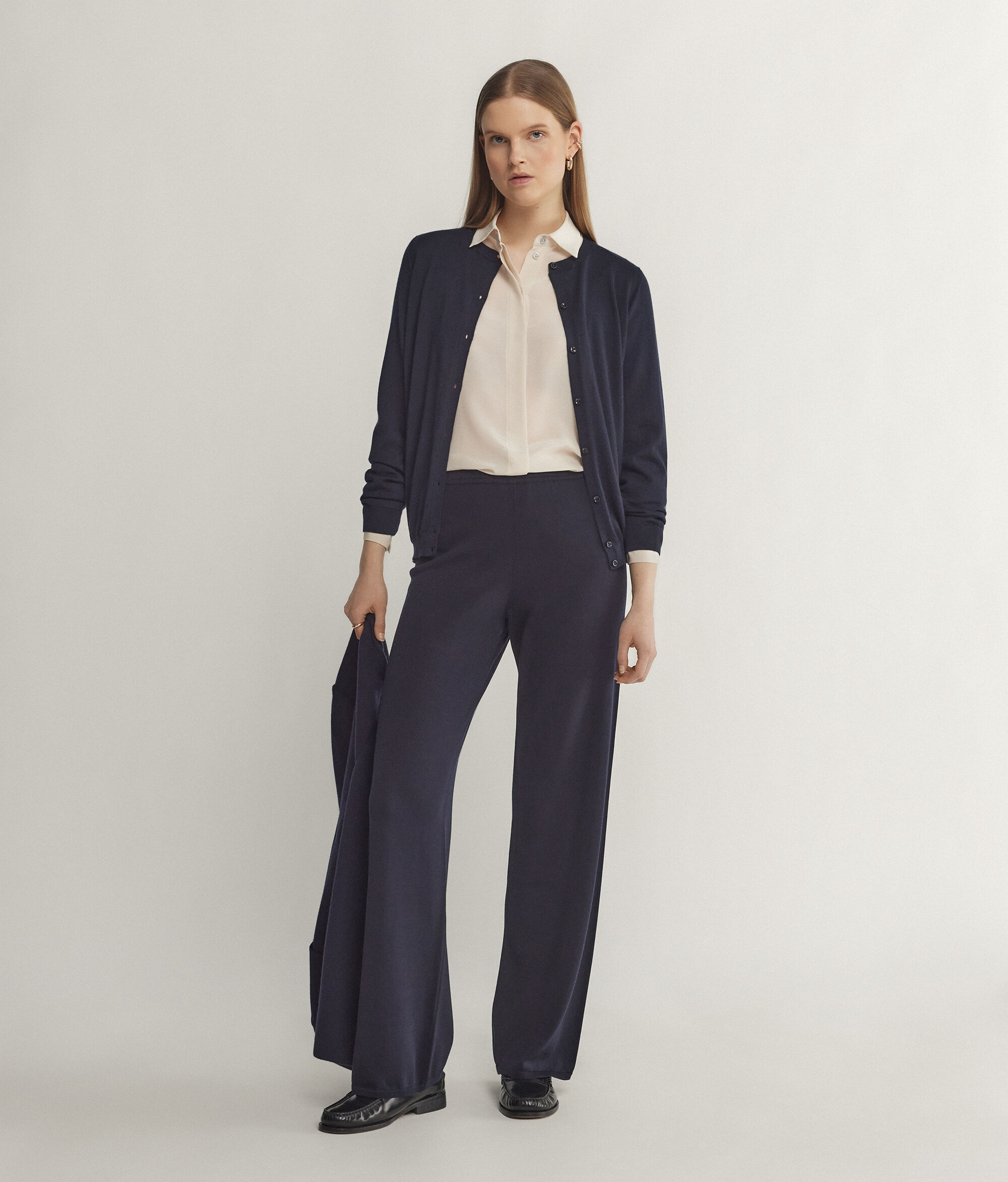 Silk and Cotton Palazzo Pants