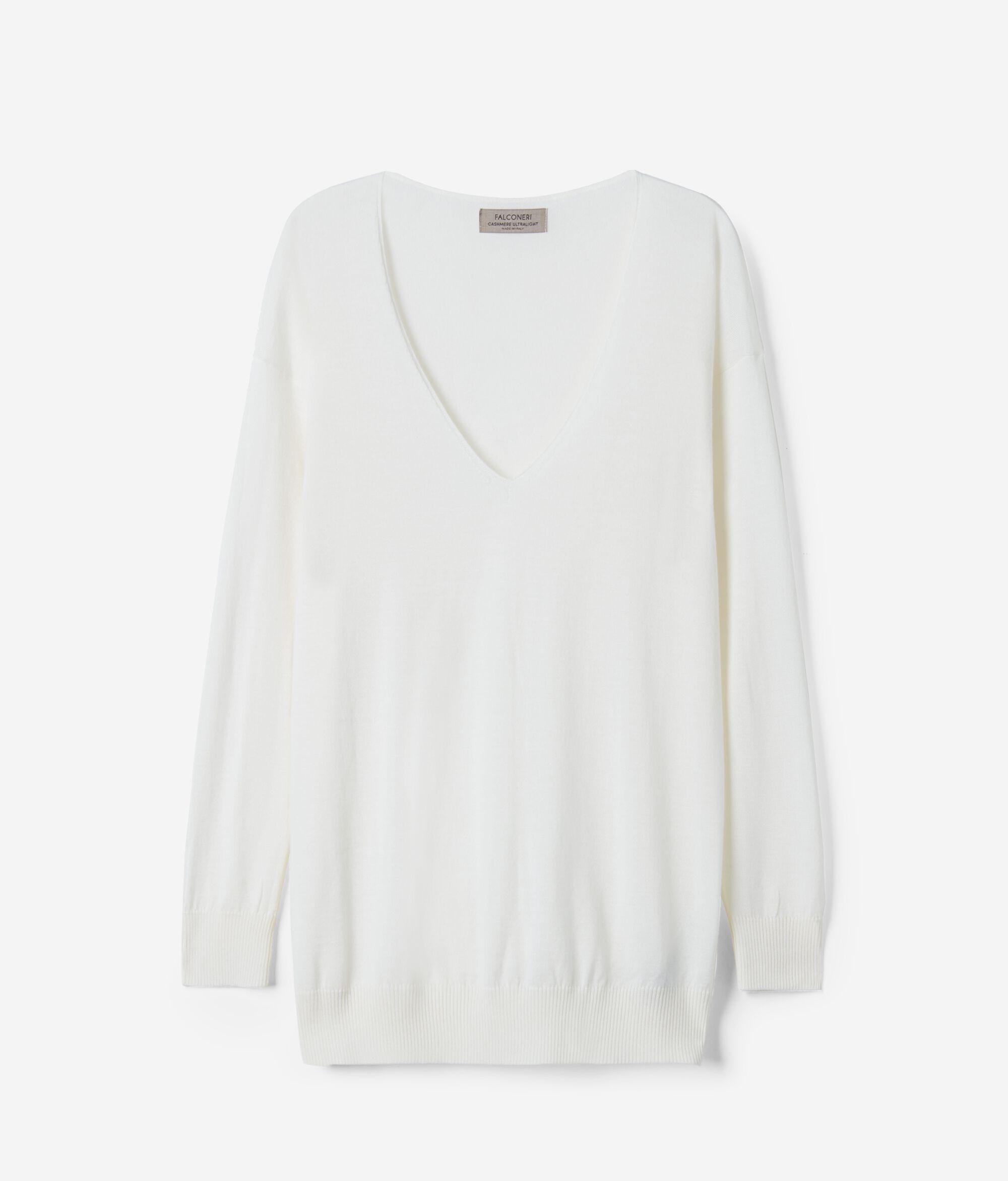 Pull large à col V en Cachemire ultra-fin