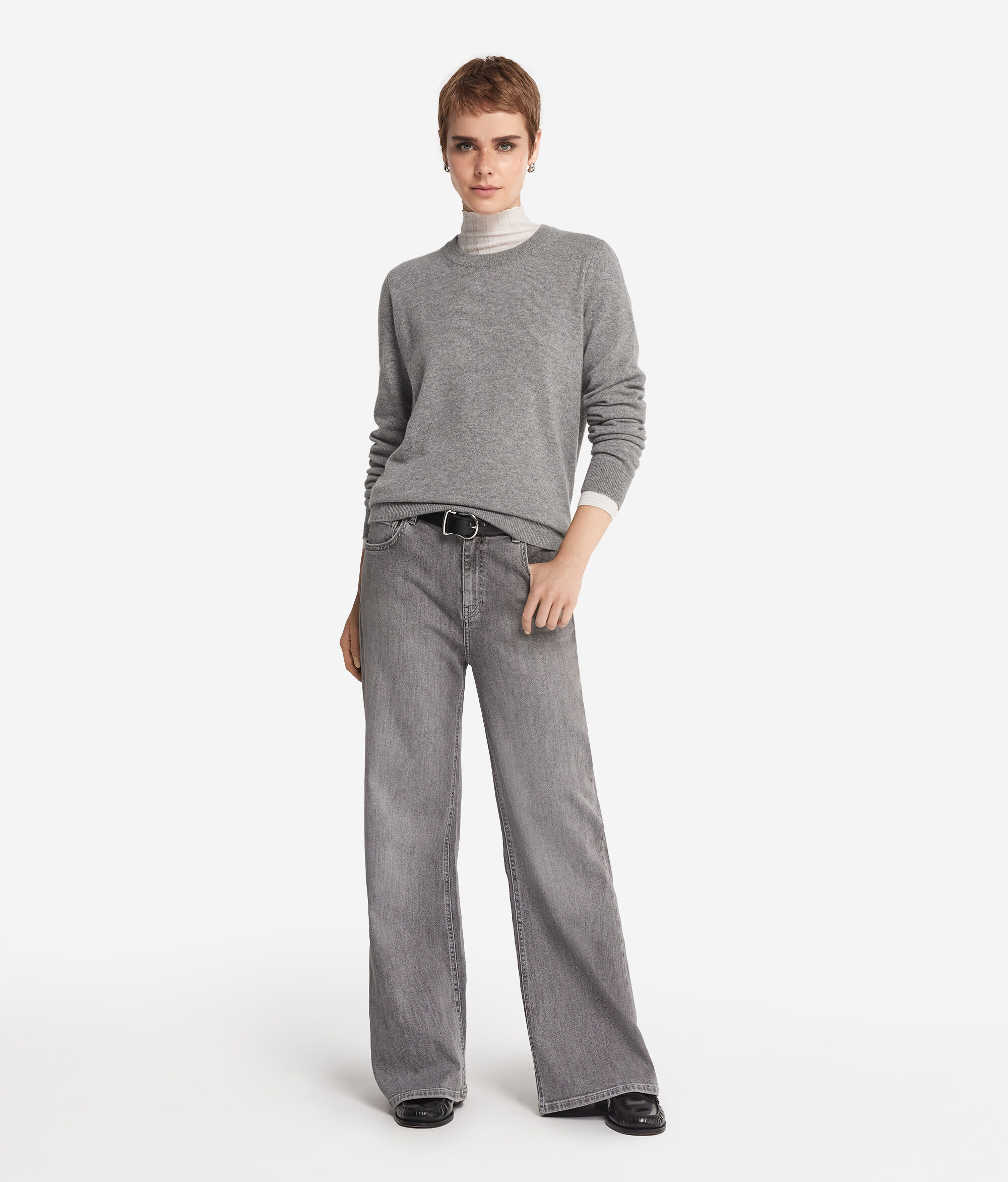 Maglia Girocollo a Maniche lunghe in Cashmere Ultrasoft