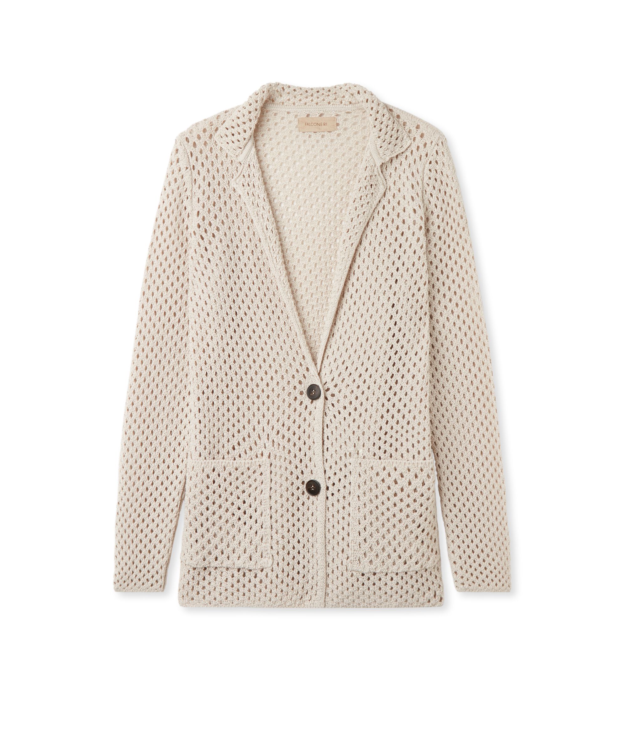 Giacca Effetto Rafia Crochet