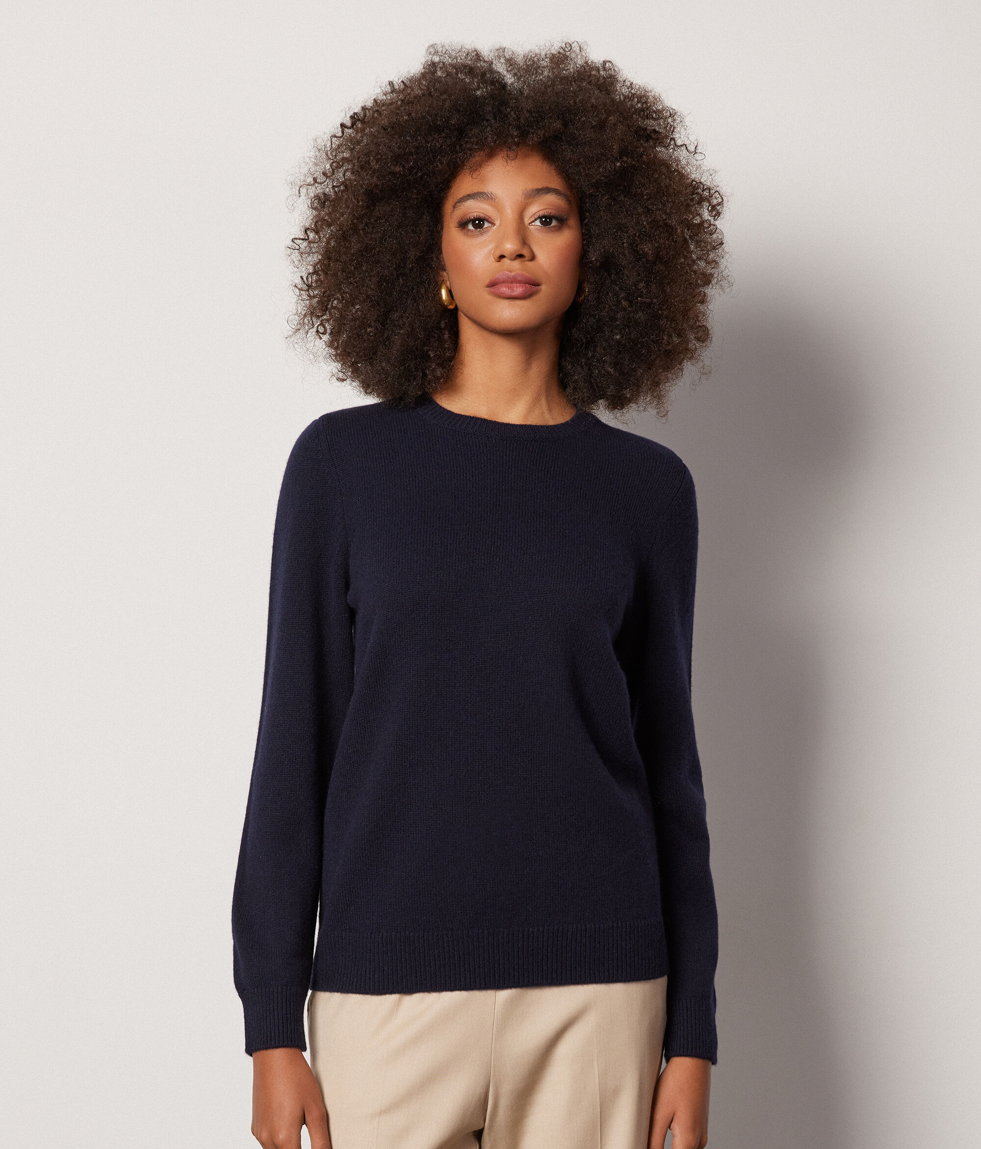 Pull à col rond en cachemire ultra-doux
