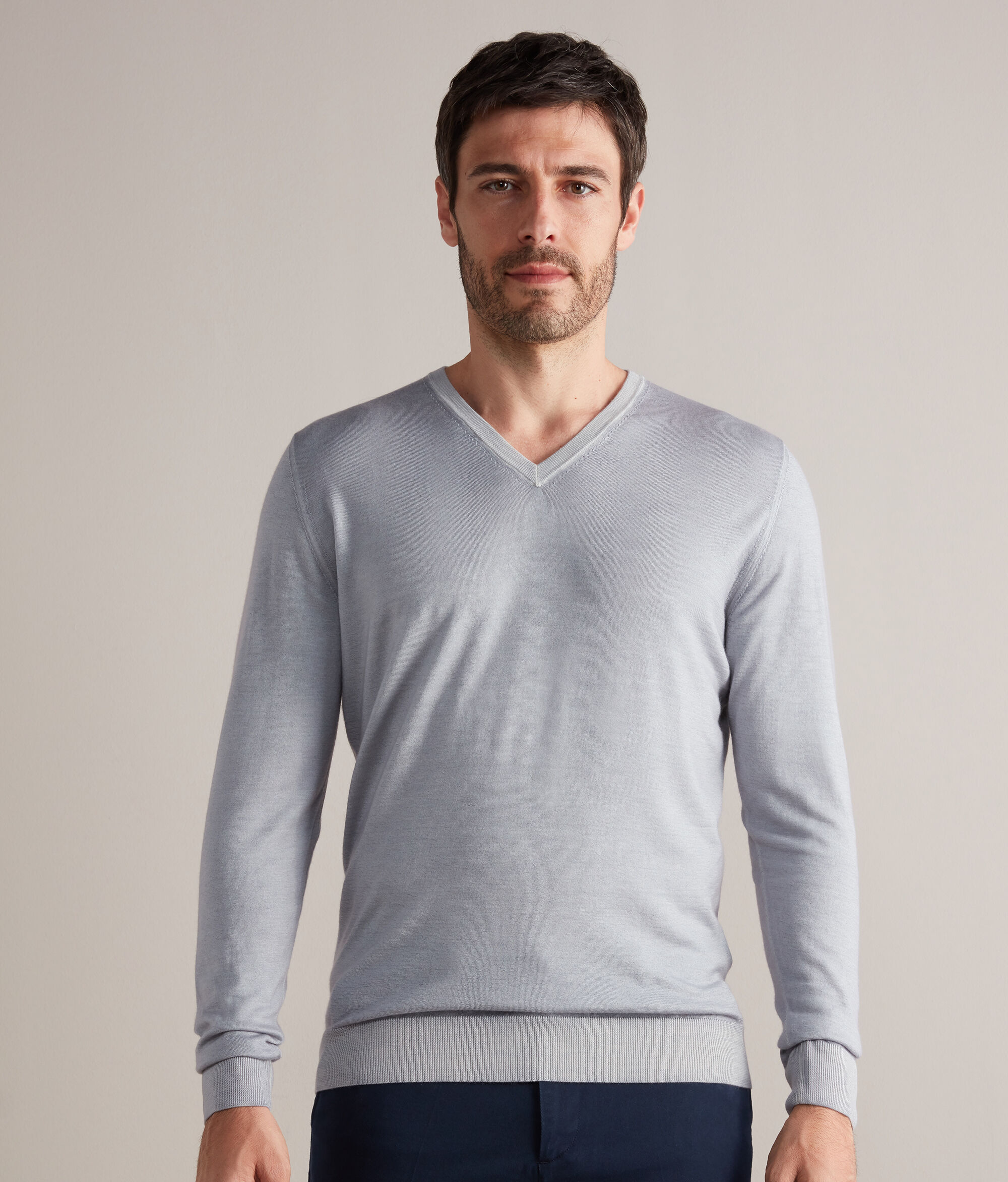 Jersei amb escot en punta de Cashmere Ultrafine