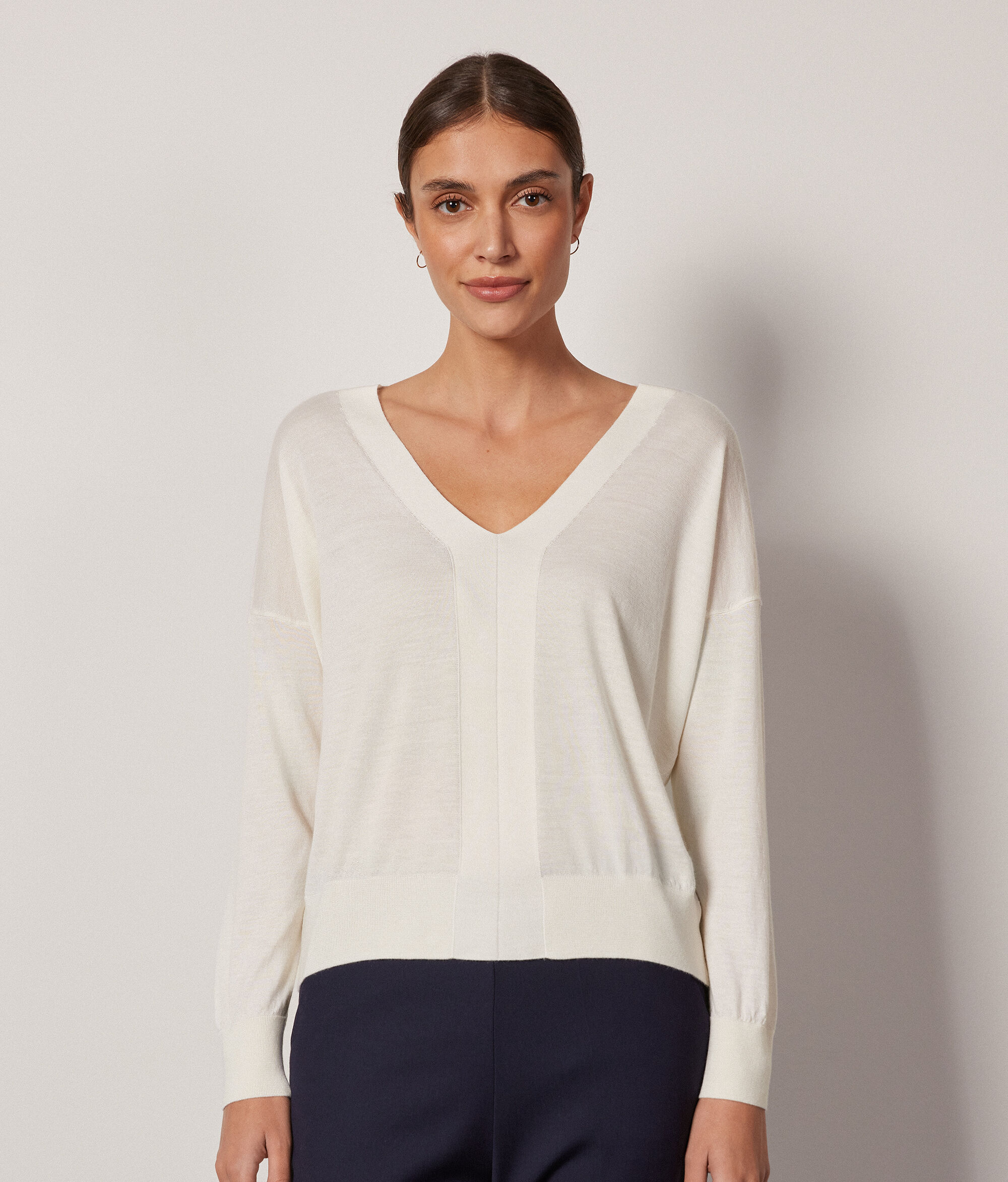 Pullover mit V-Ausschnitt aus Kaschmir Ultrafine