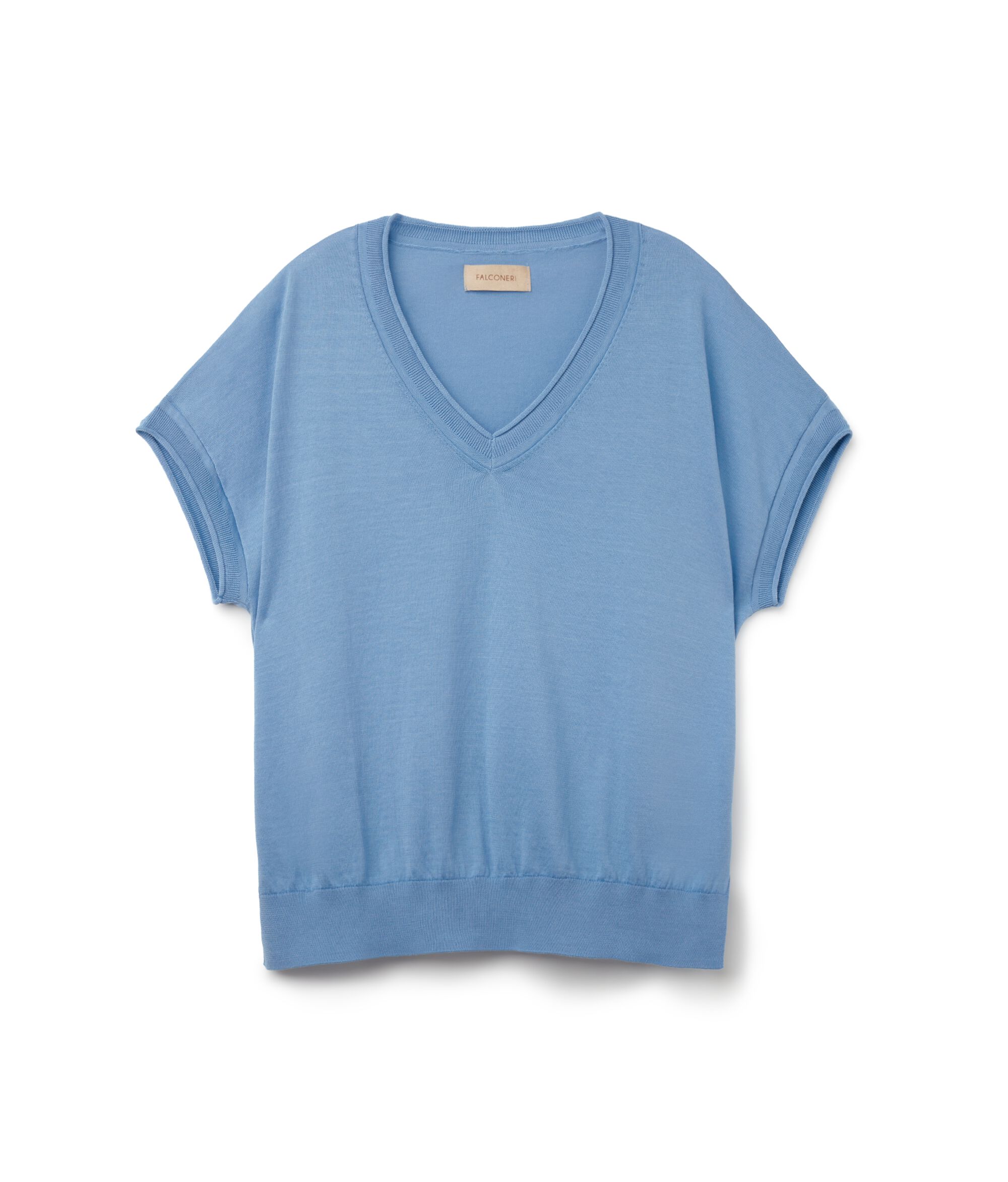 Maglia con Scollo V a Maniche Corte