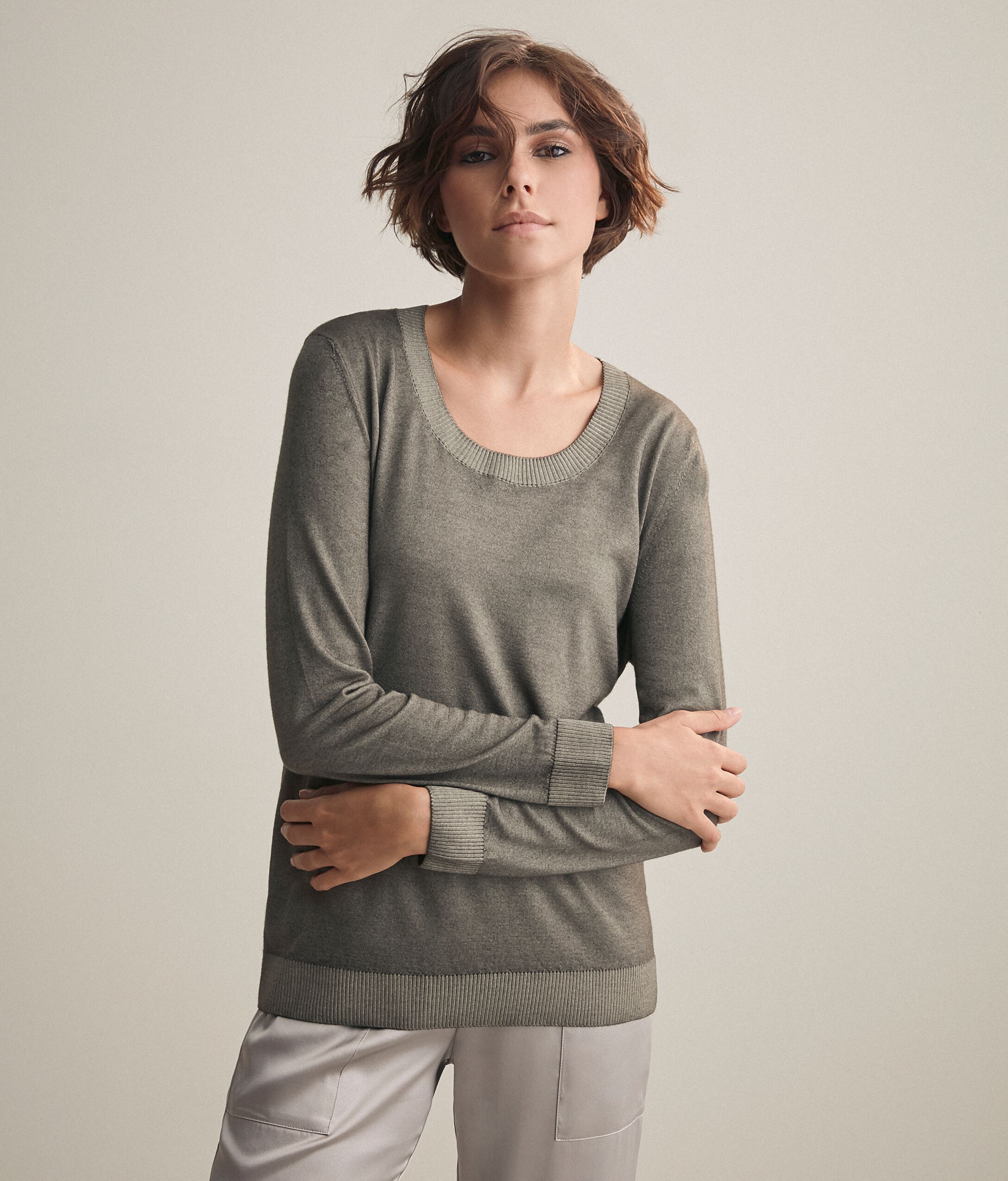 Maglia Girocollo in Cashmere Ultrafine