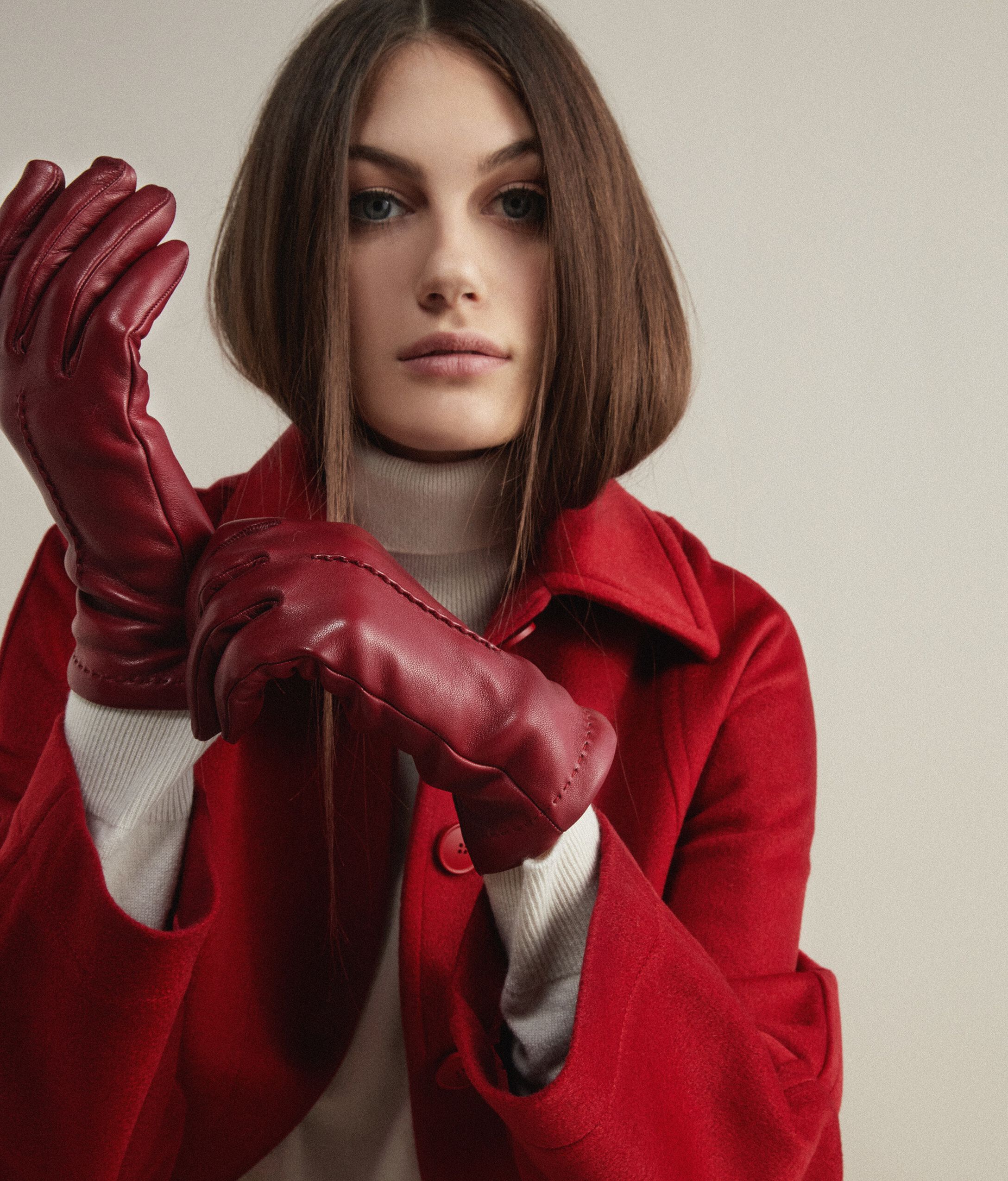 Cashmere Leather Gloves