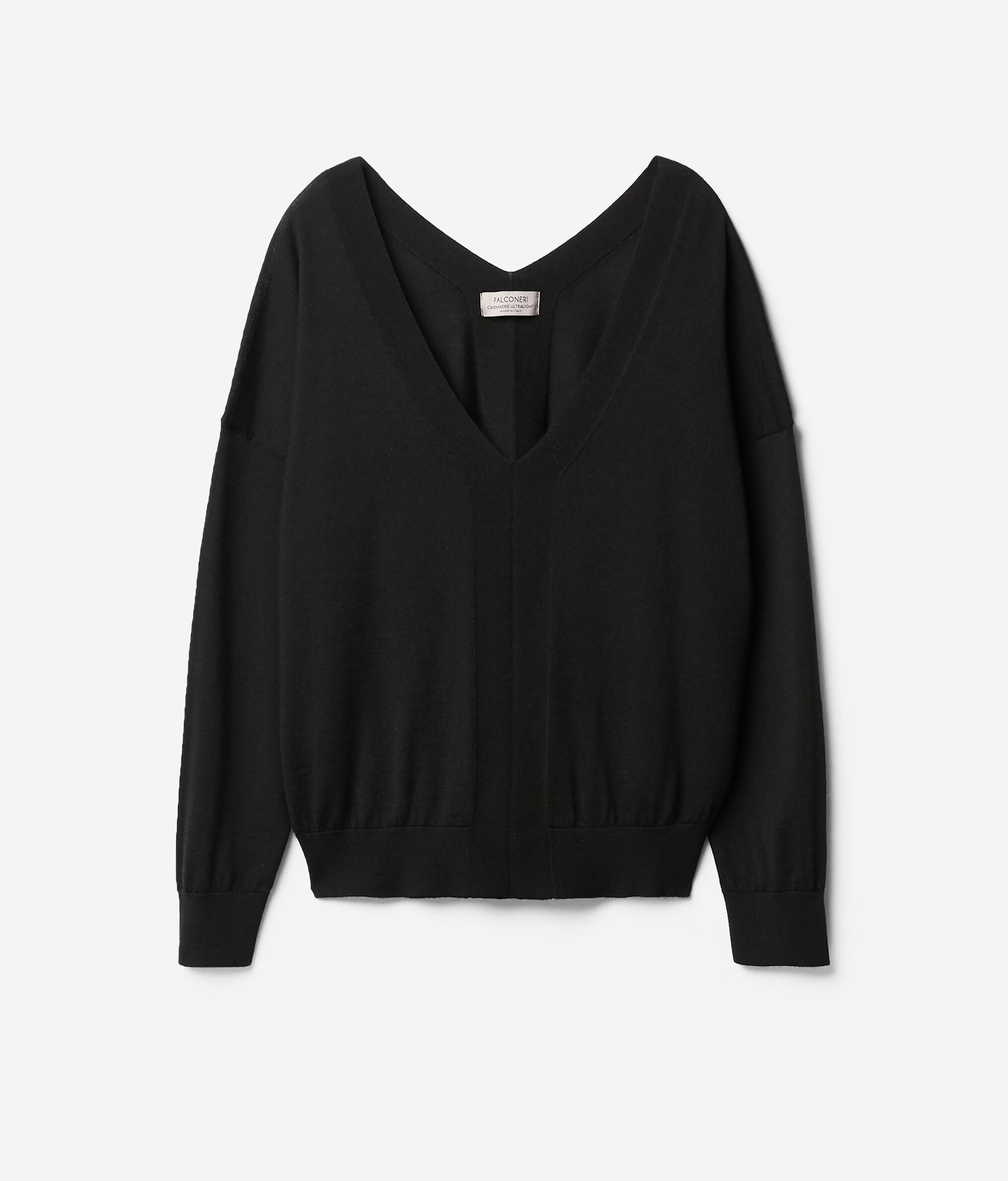 Pull à col V en cachemire ultra-fin