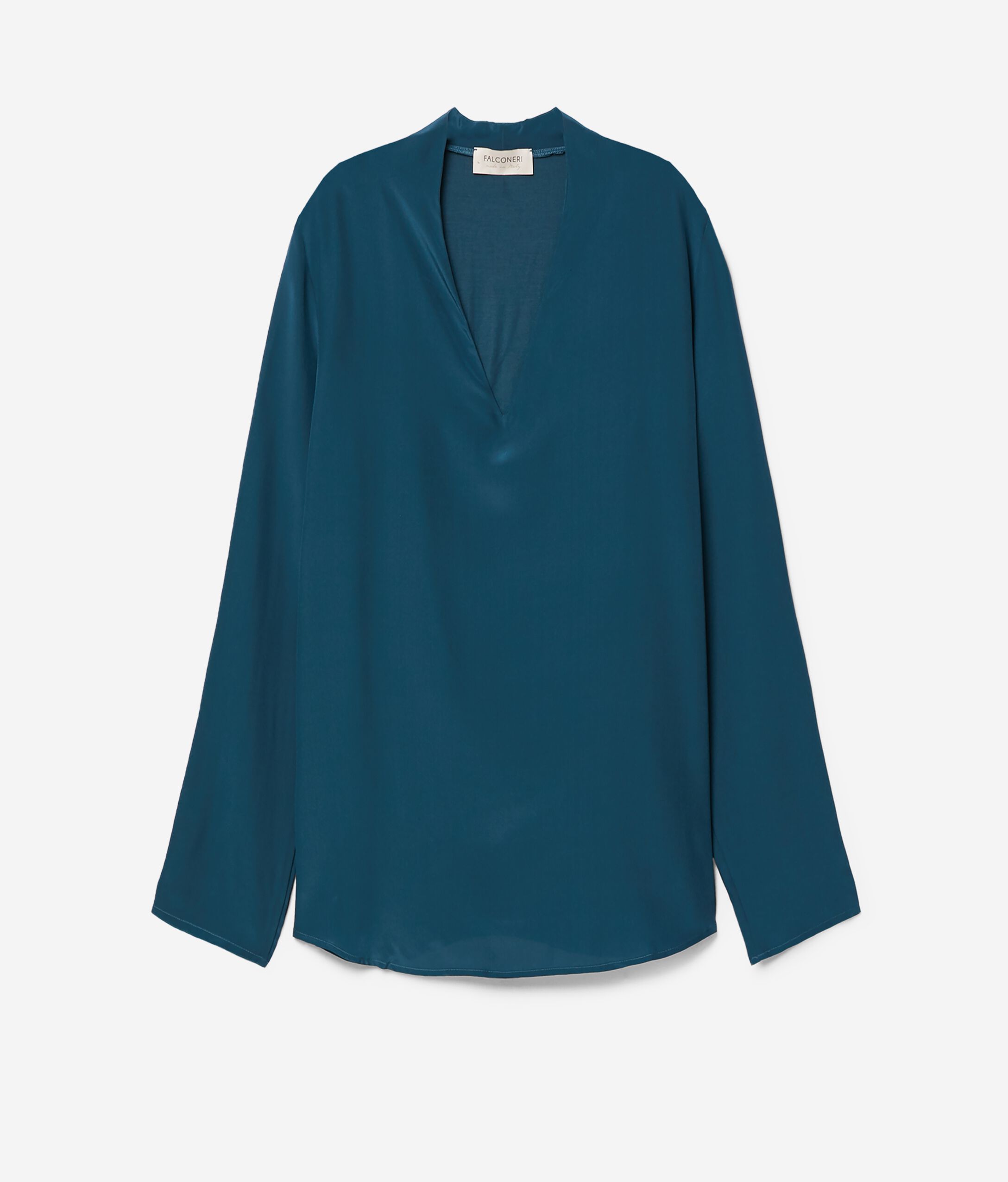Blusa Scollo V Crepe de Chine
