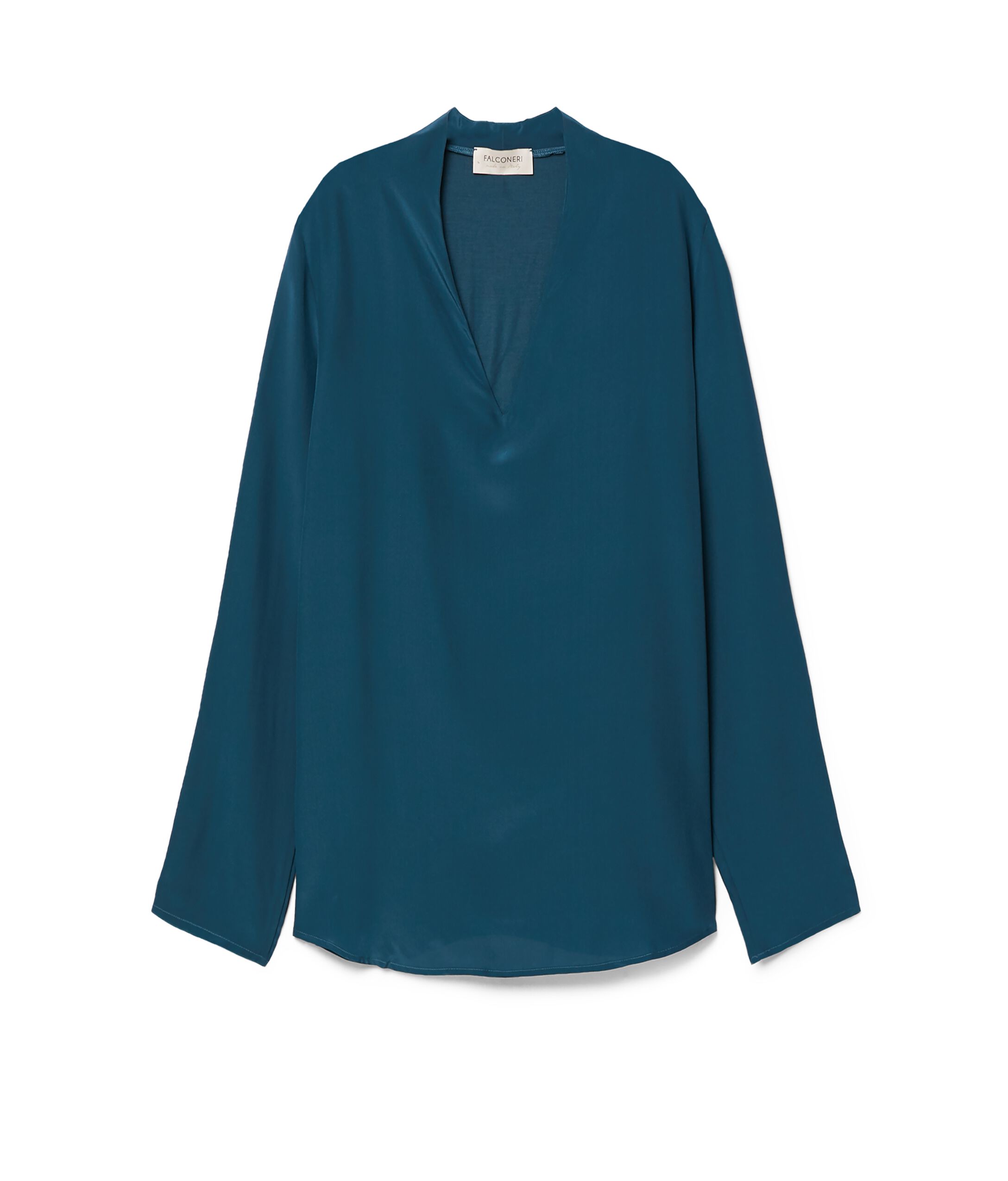 Blusa Scollo V Crepe de Chine