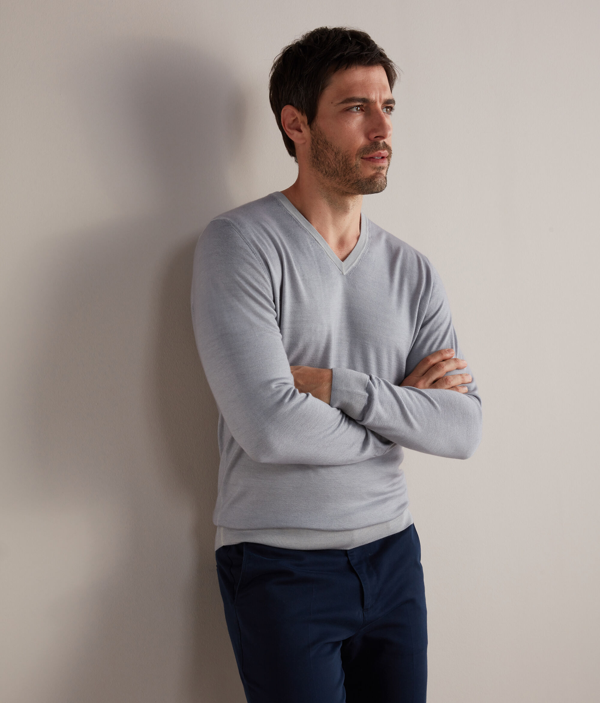 Jersei amb escot en punta de Cashmere Ultrafine