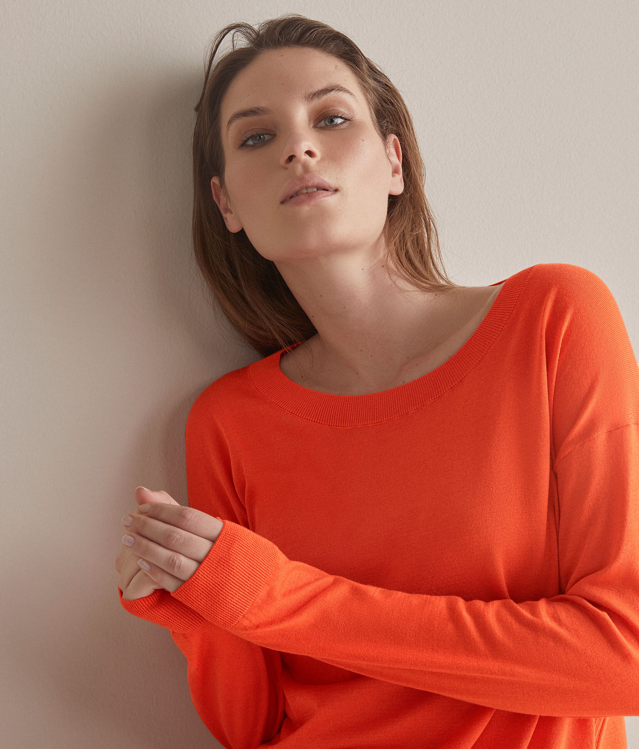 Maglia Girocollo in Seta e Cotone