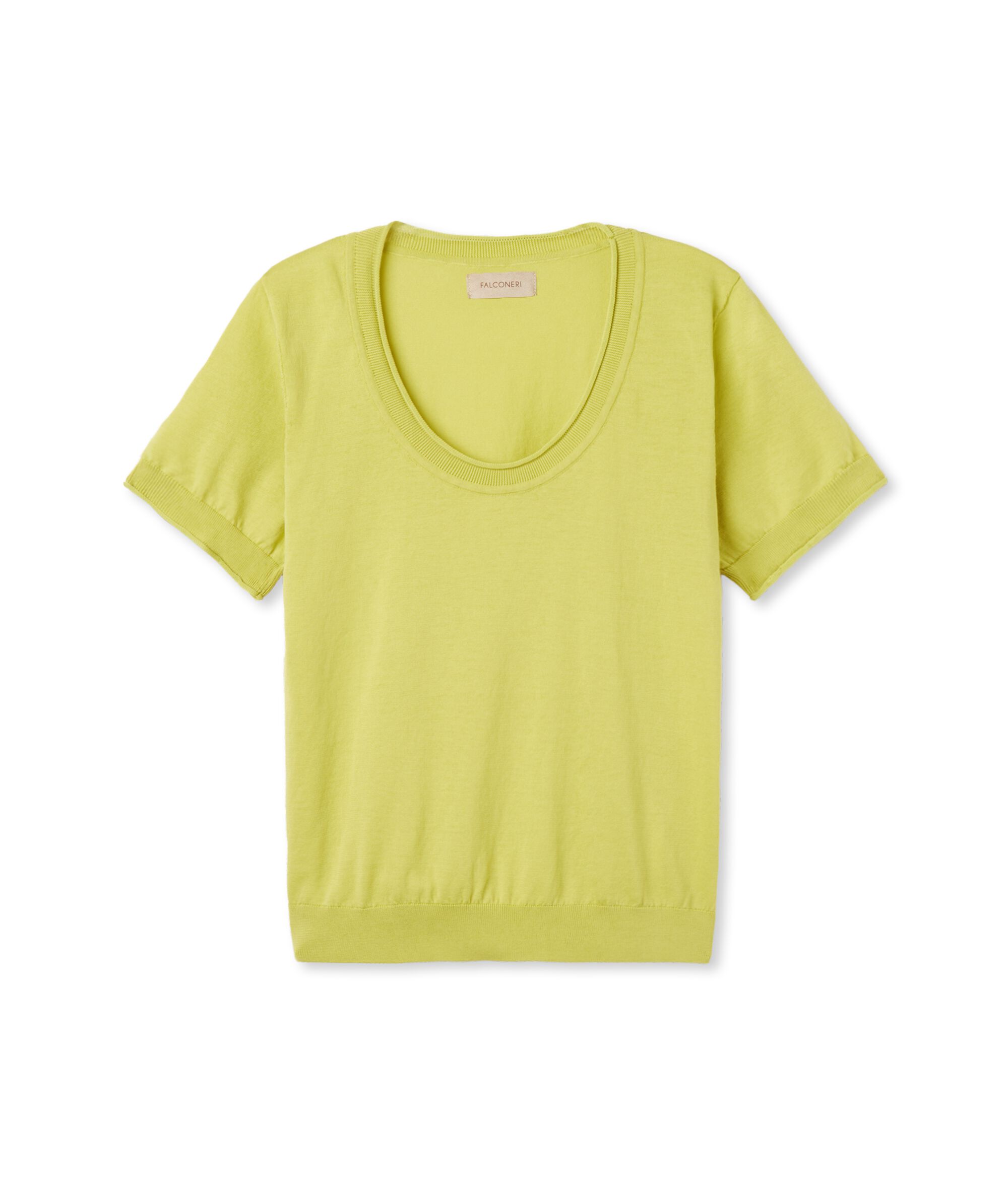 Maglia con Scollo Ampio a Maniche Corte