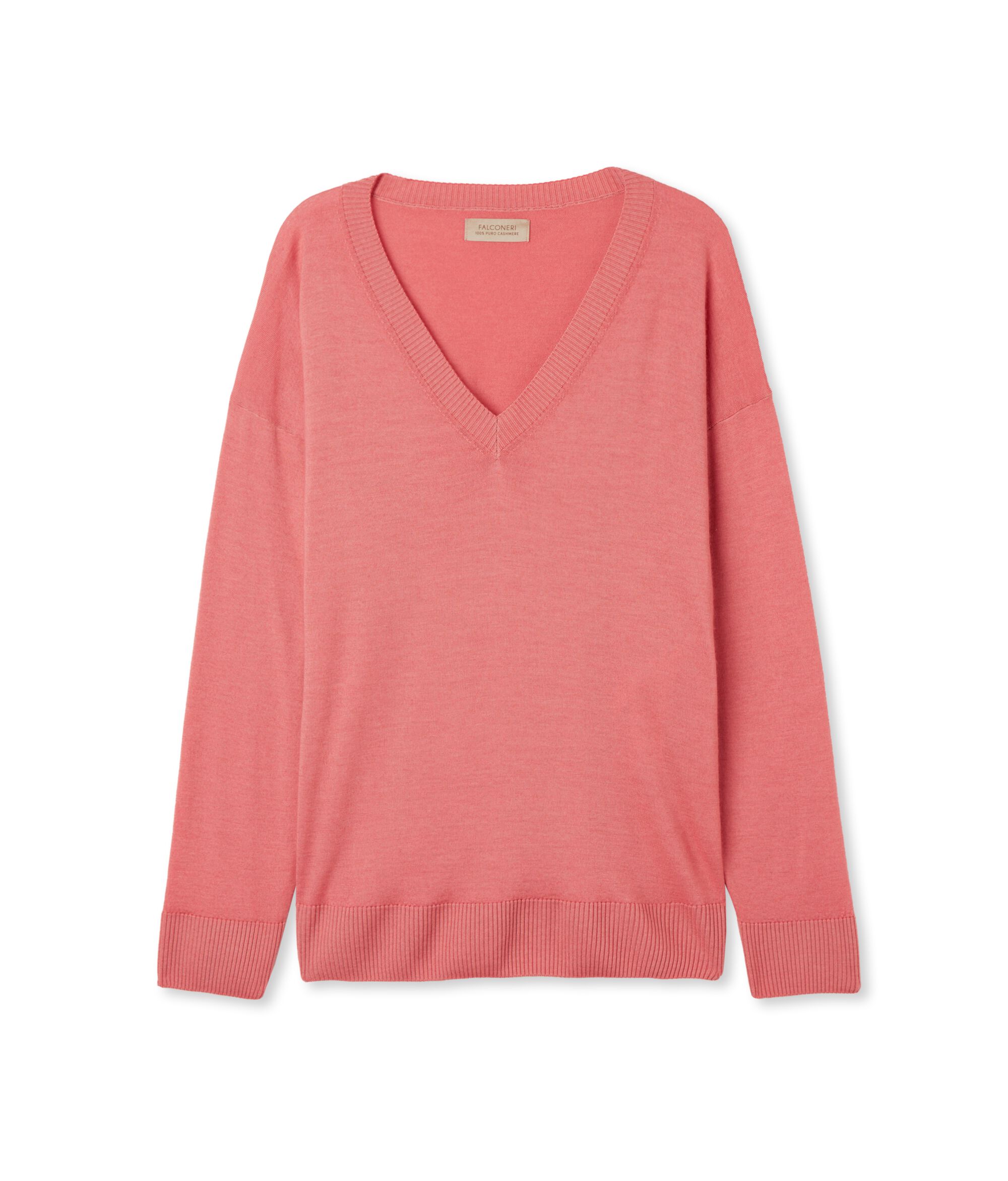 Maglia a scollo a V in Cashmere con spacchi
