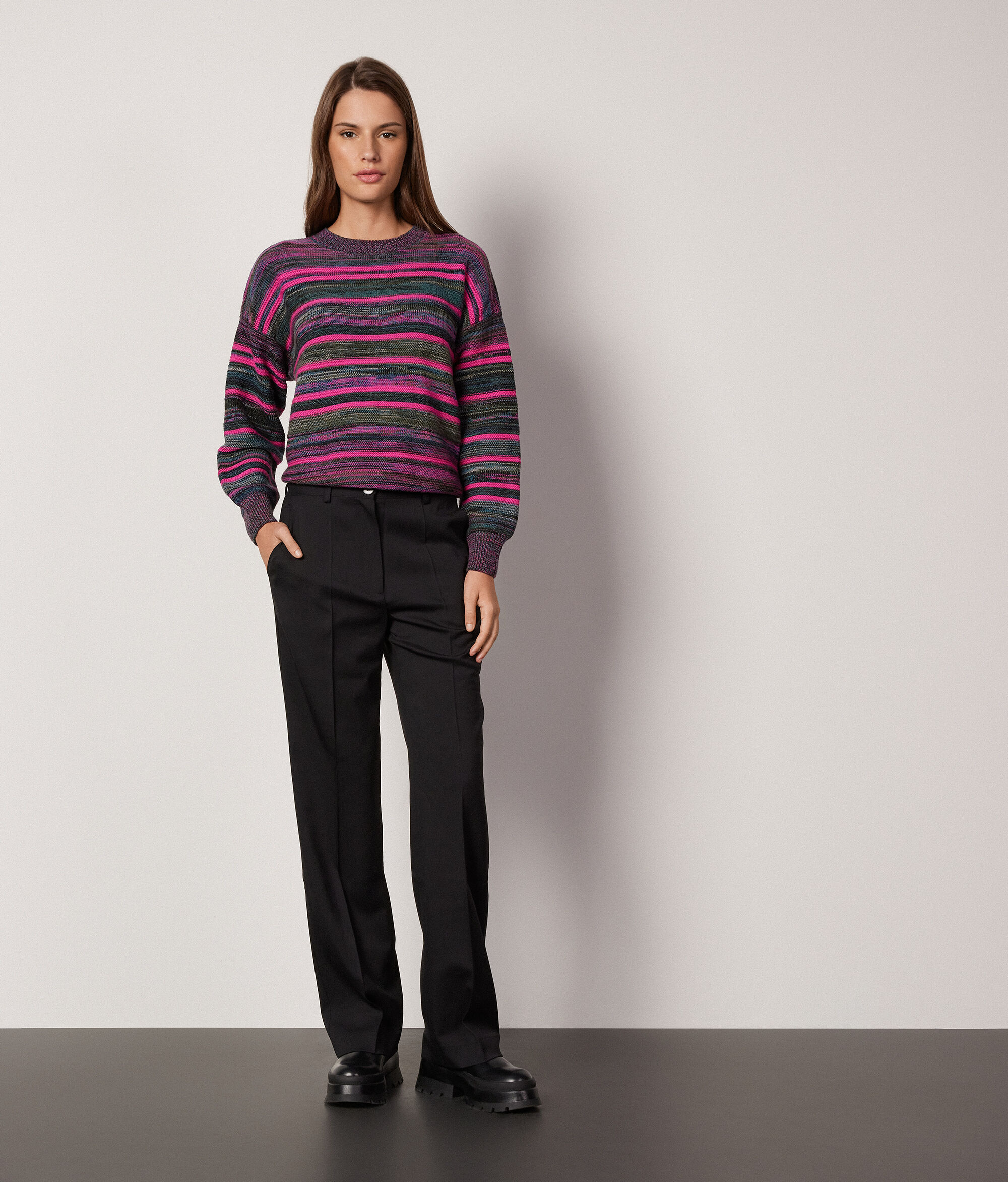 Pantalone a Sigaretta in Lana