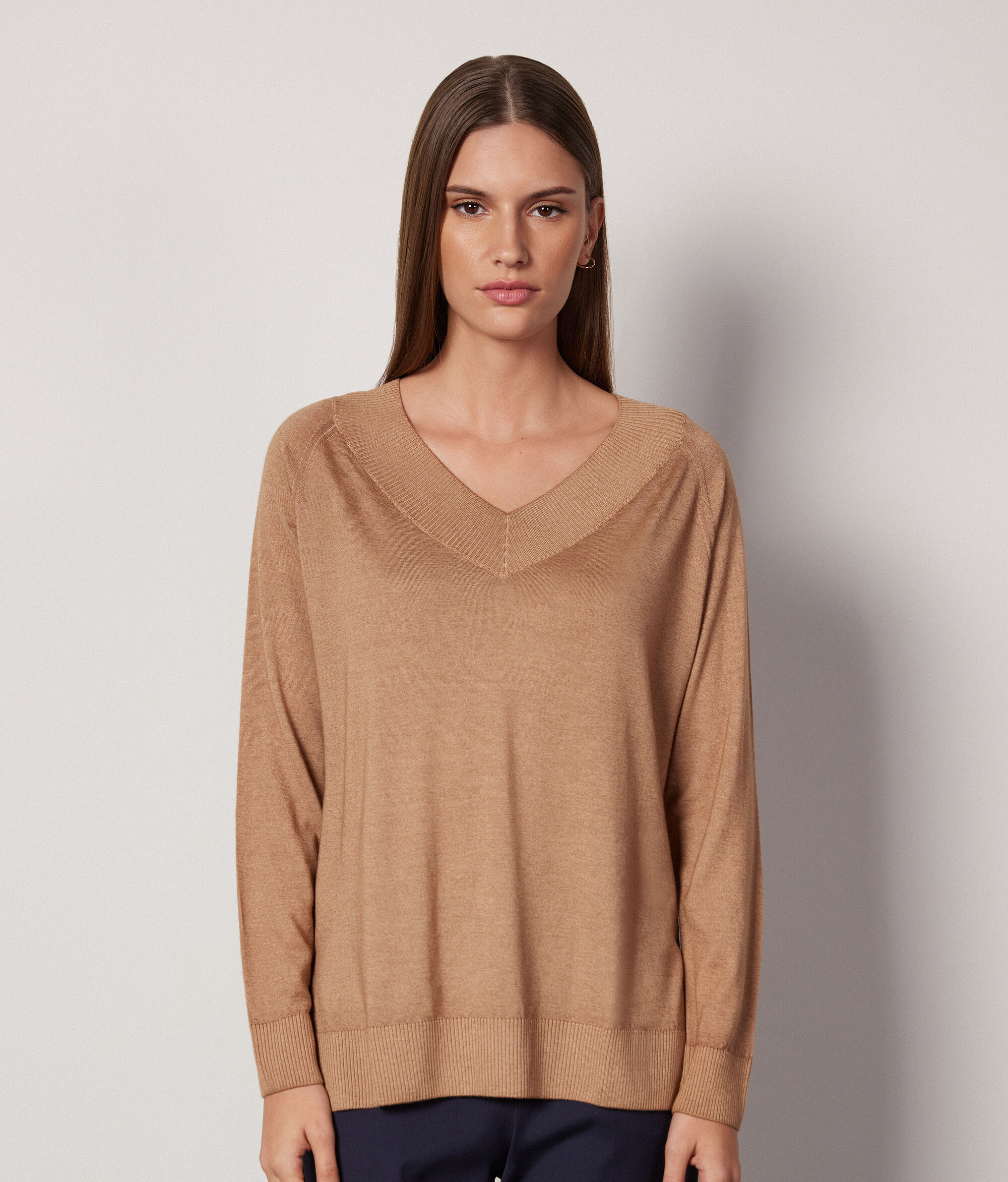 Pullover mit V-Ausschnitt aus Kaschmir Ultrafine