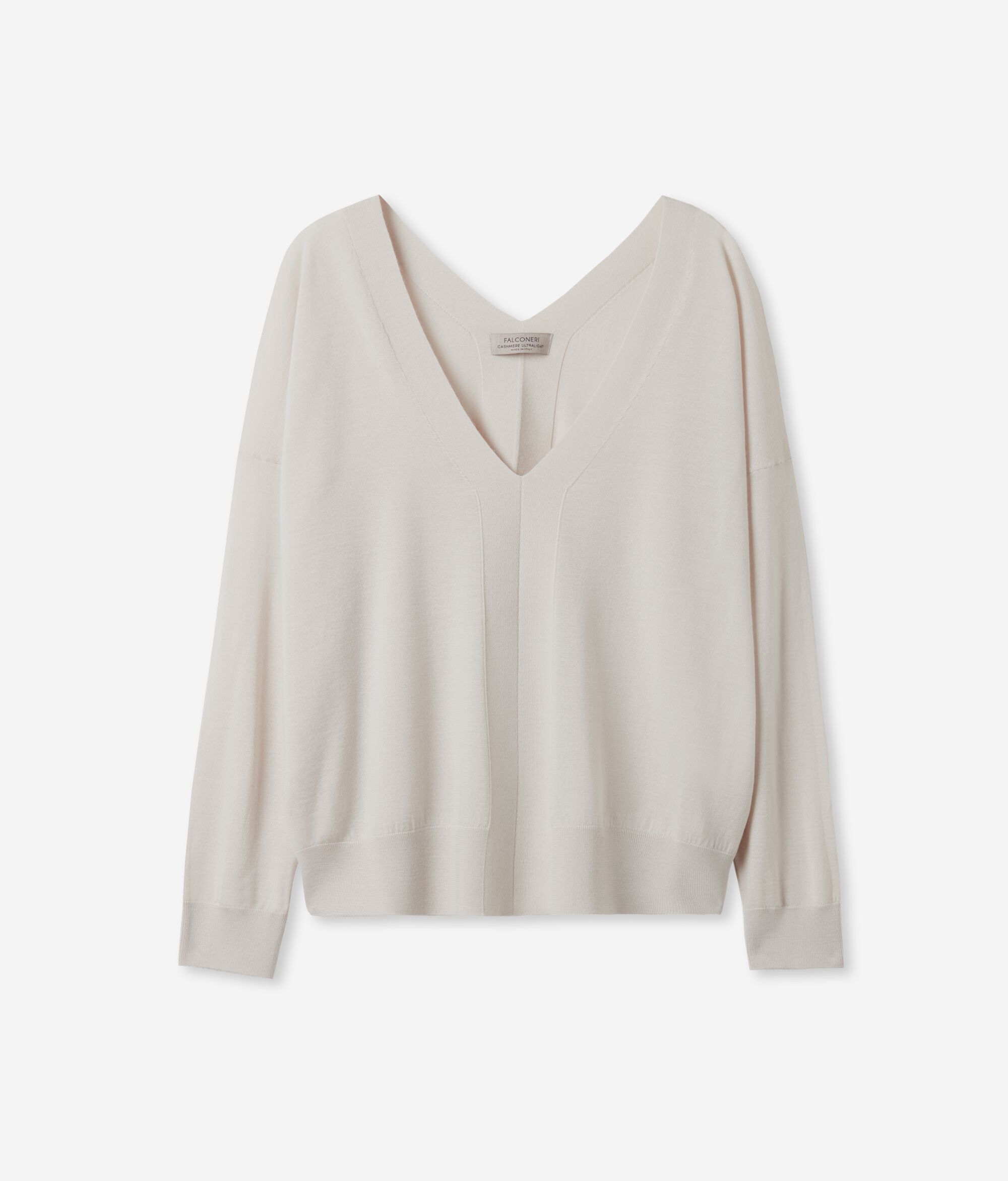 Pull à col V en cachemire ultra-fin
