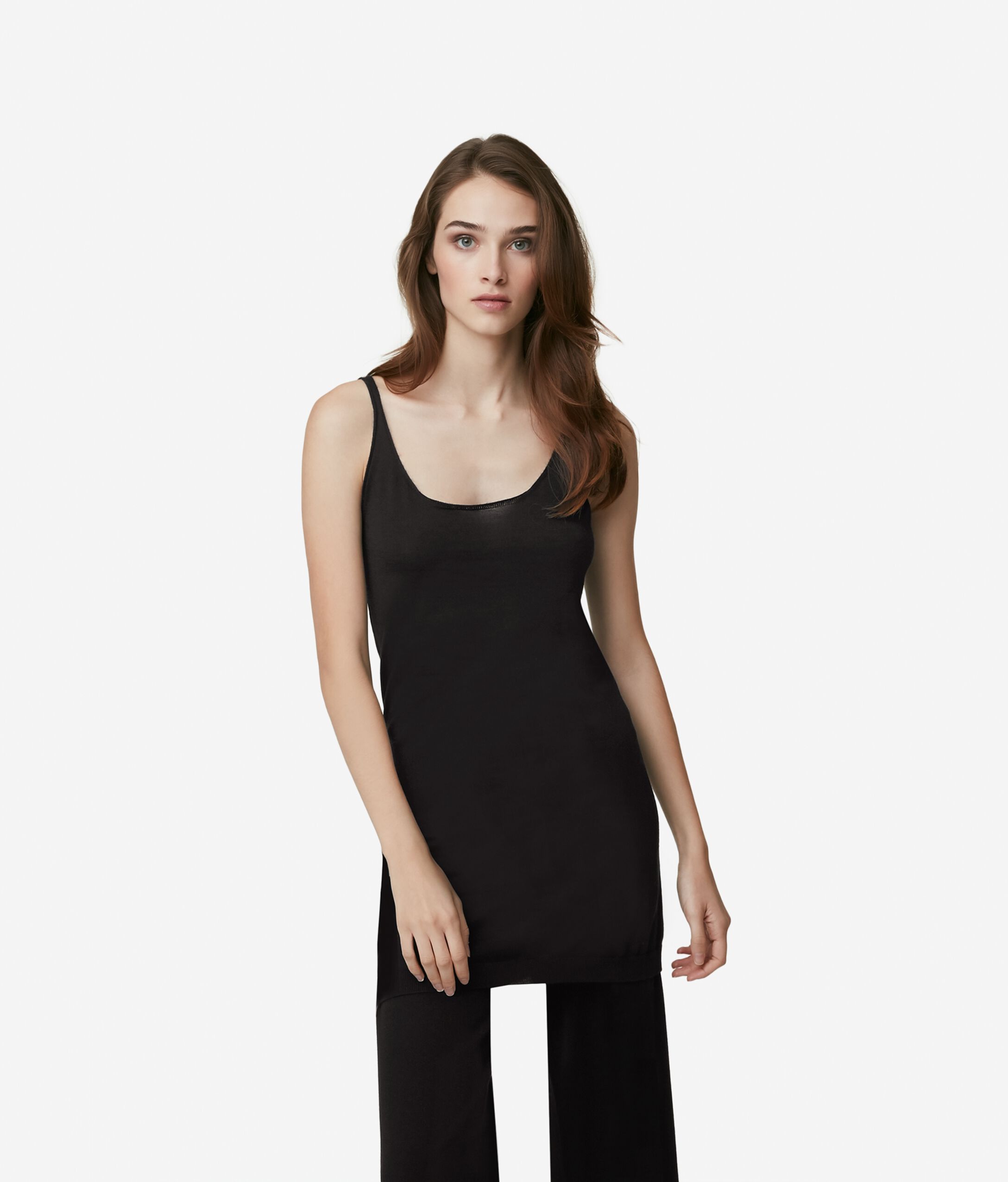Ultralight Cashmere Maxi Tank With Narrow Straps