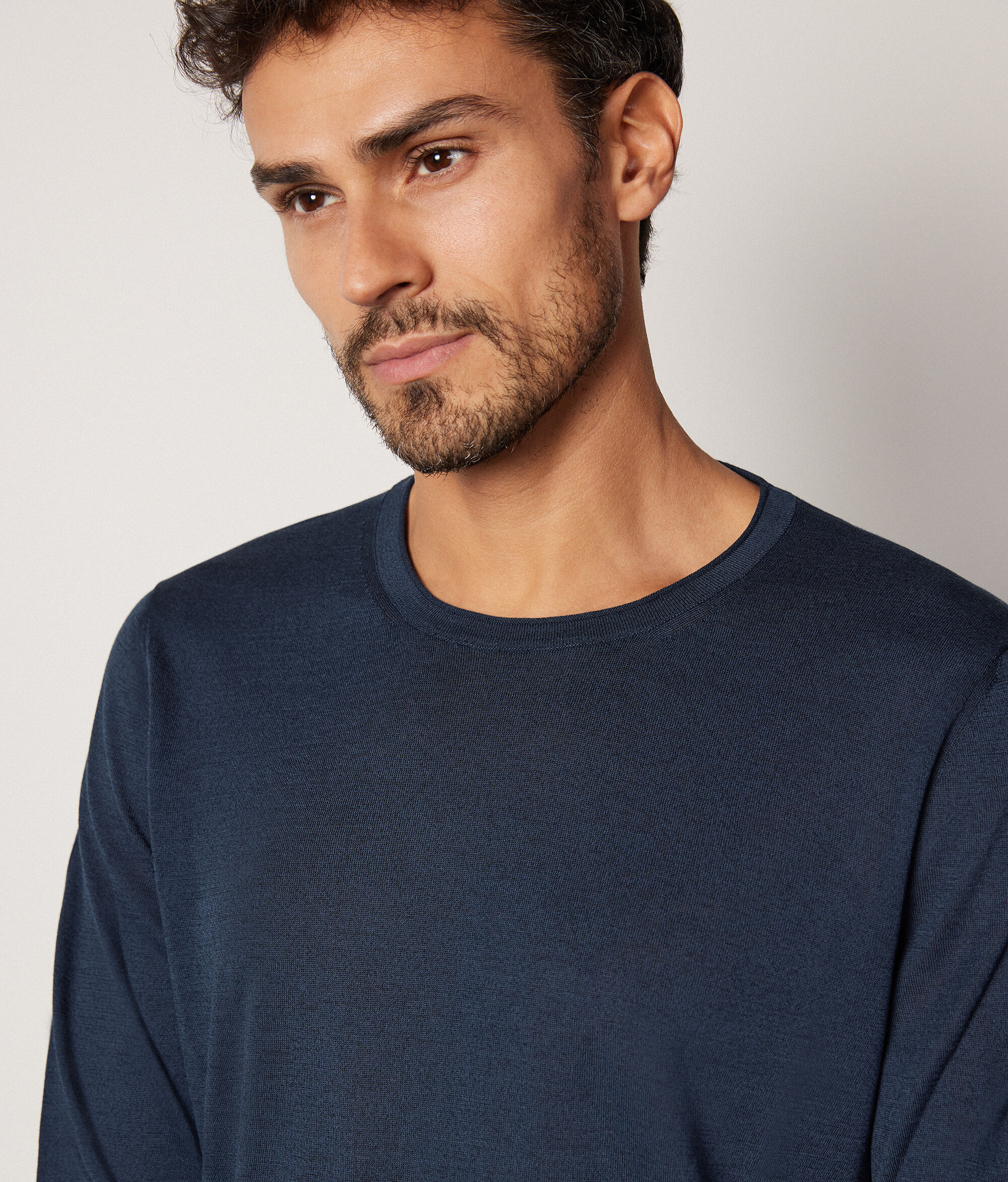 Maglia Girocollo in Seta e Cotone