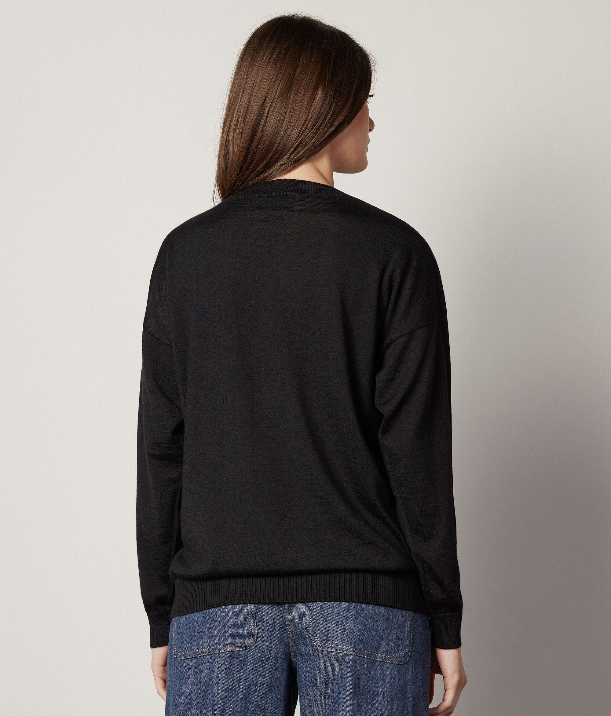 Pull à col V en cachemire ultra-fin