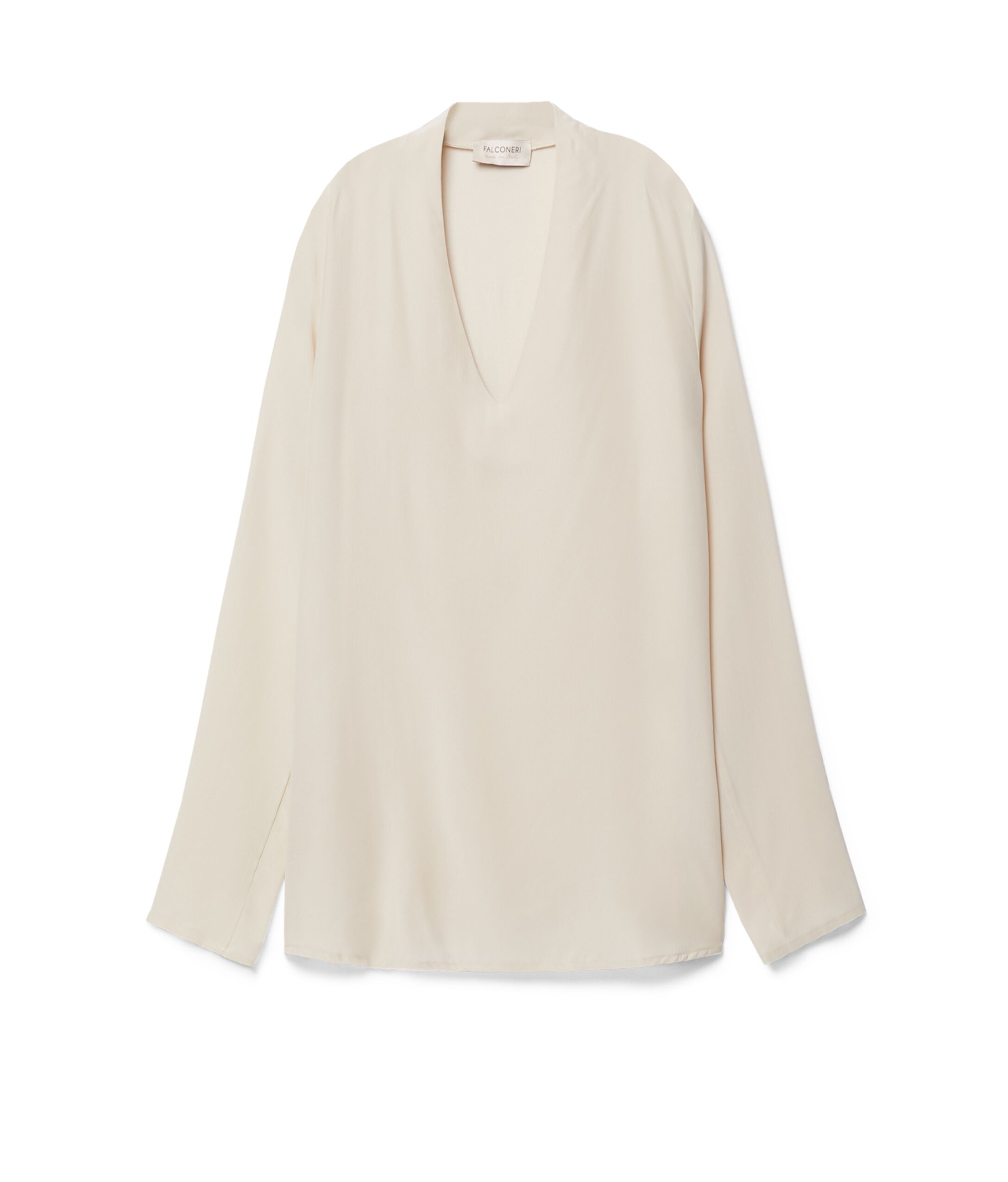 Blusa Scollo V Crepe de Chine
