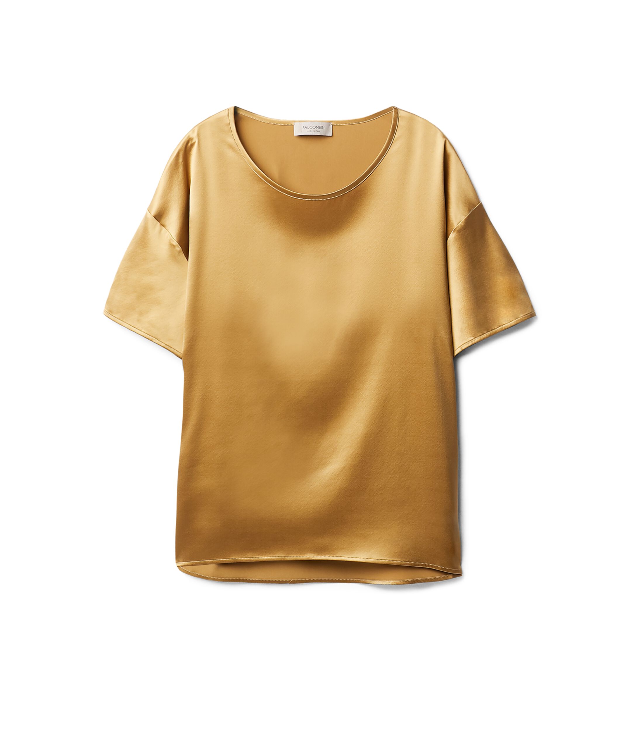 T-shirt Scollo Ampio in Seta