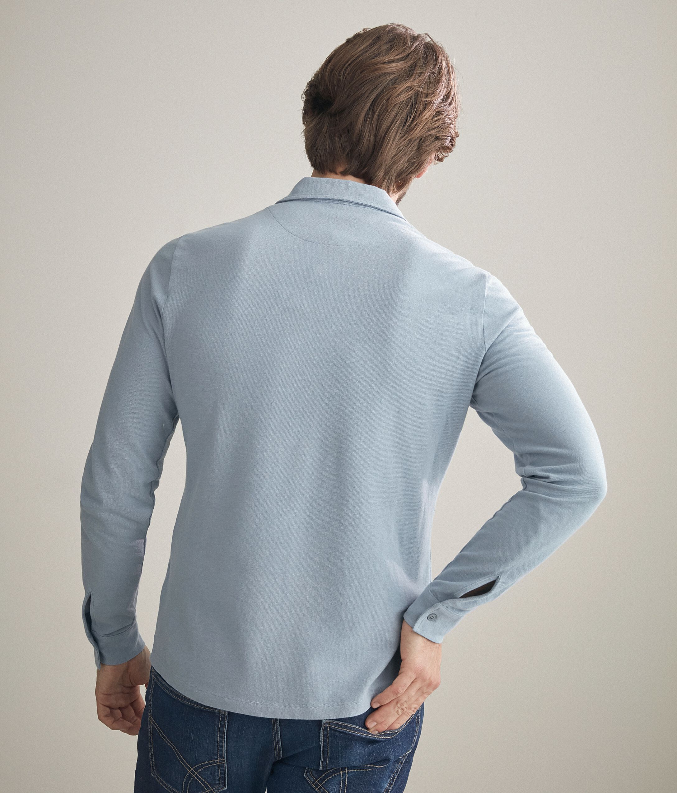 Camicia piquet cotone seta