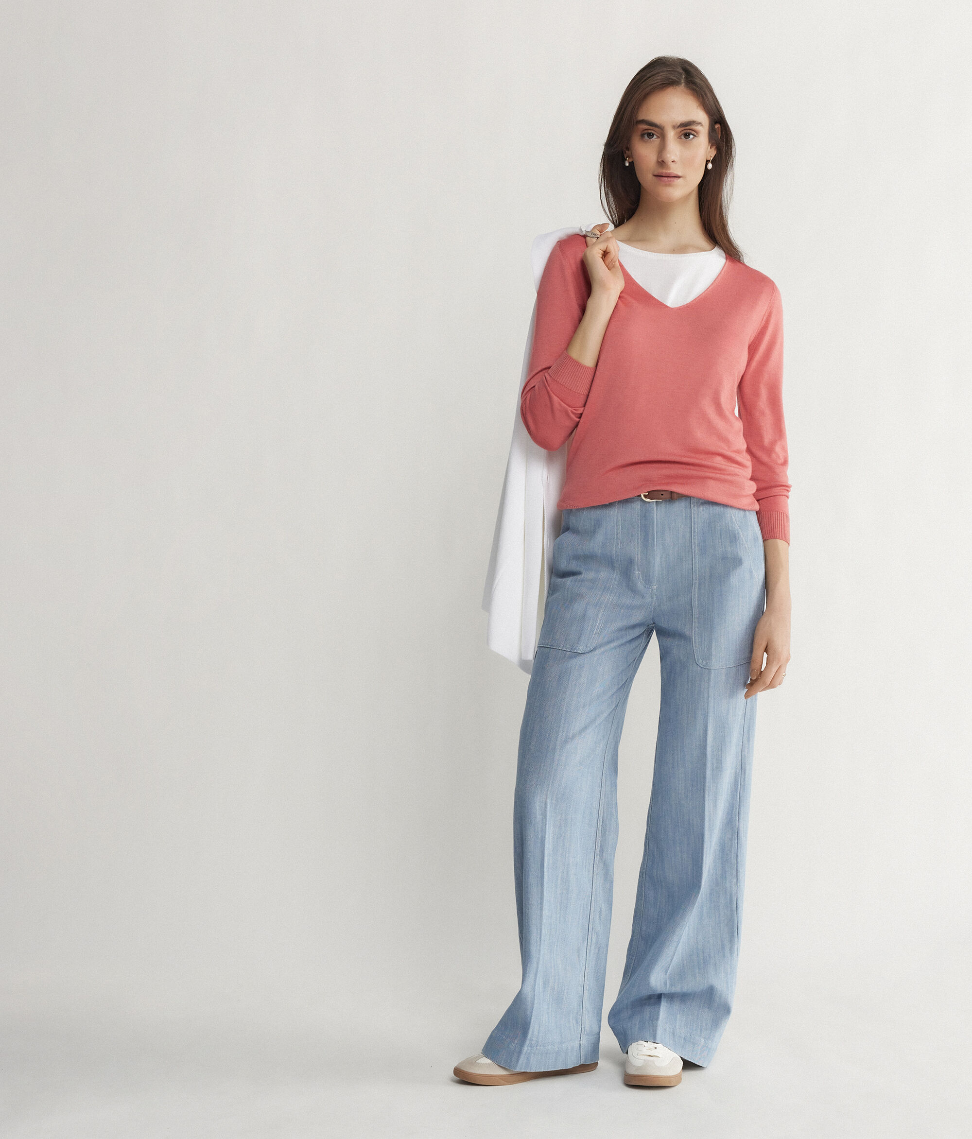Maglia Scollo a V in Cashmere Ultrafine