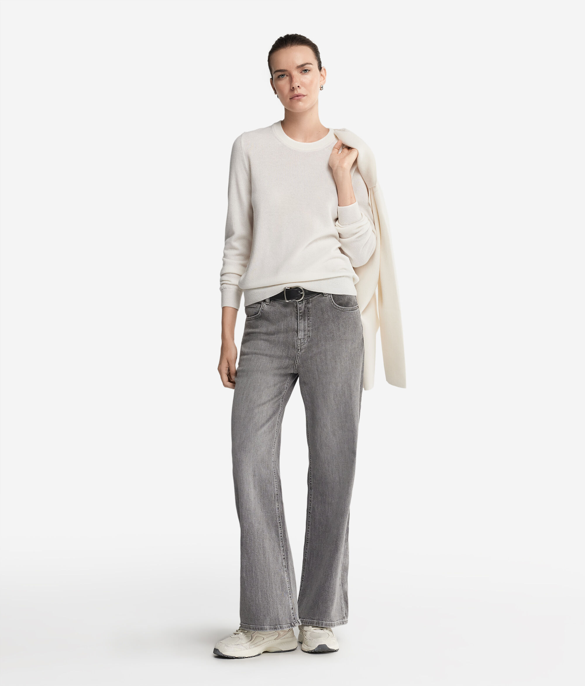 Maglia Girocollo a Maniche lunghe in Cashmere Ultrasoft