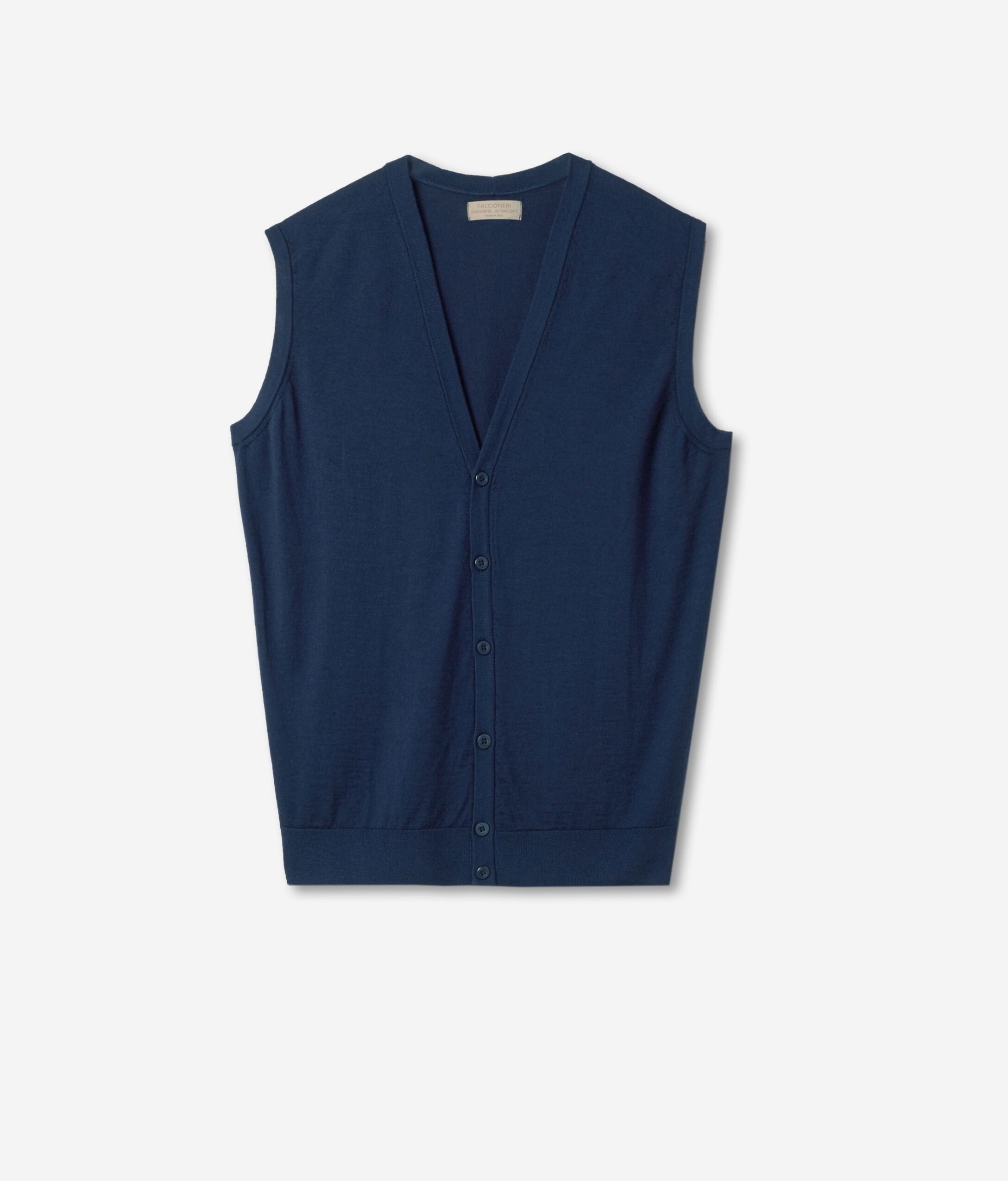 Chaleco de Cashmere Ultrafineo con botones