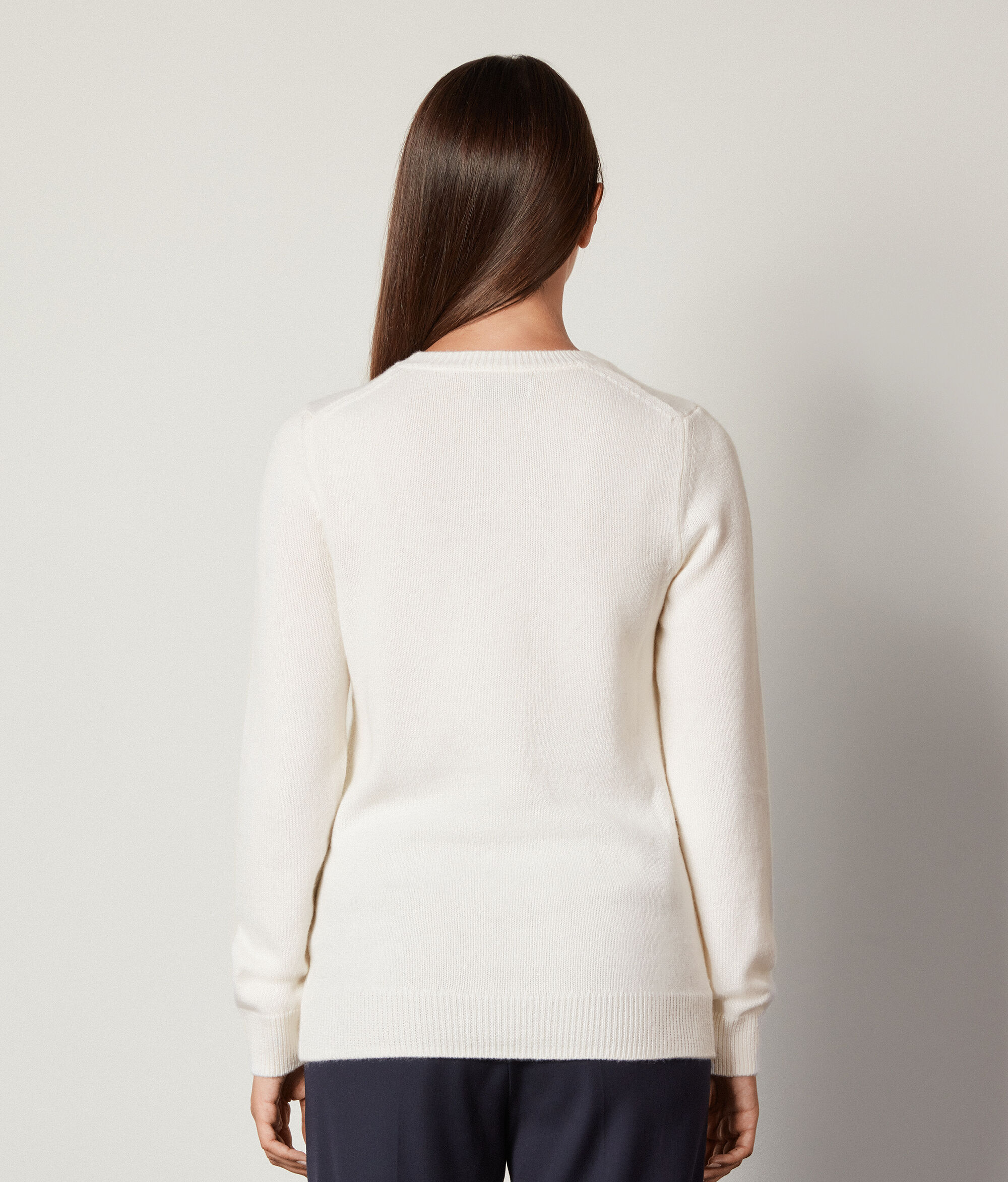 Pull à col rond en cachemire ultra-doux